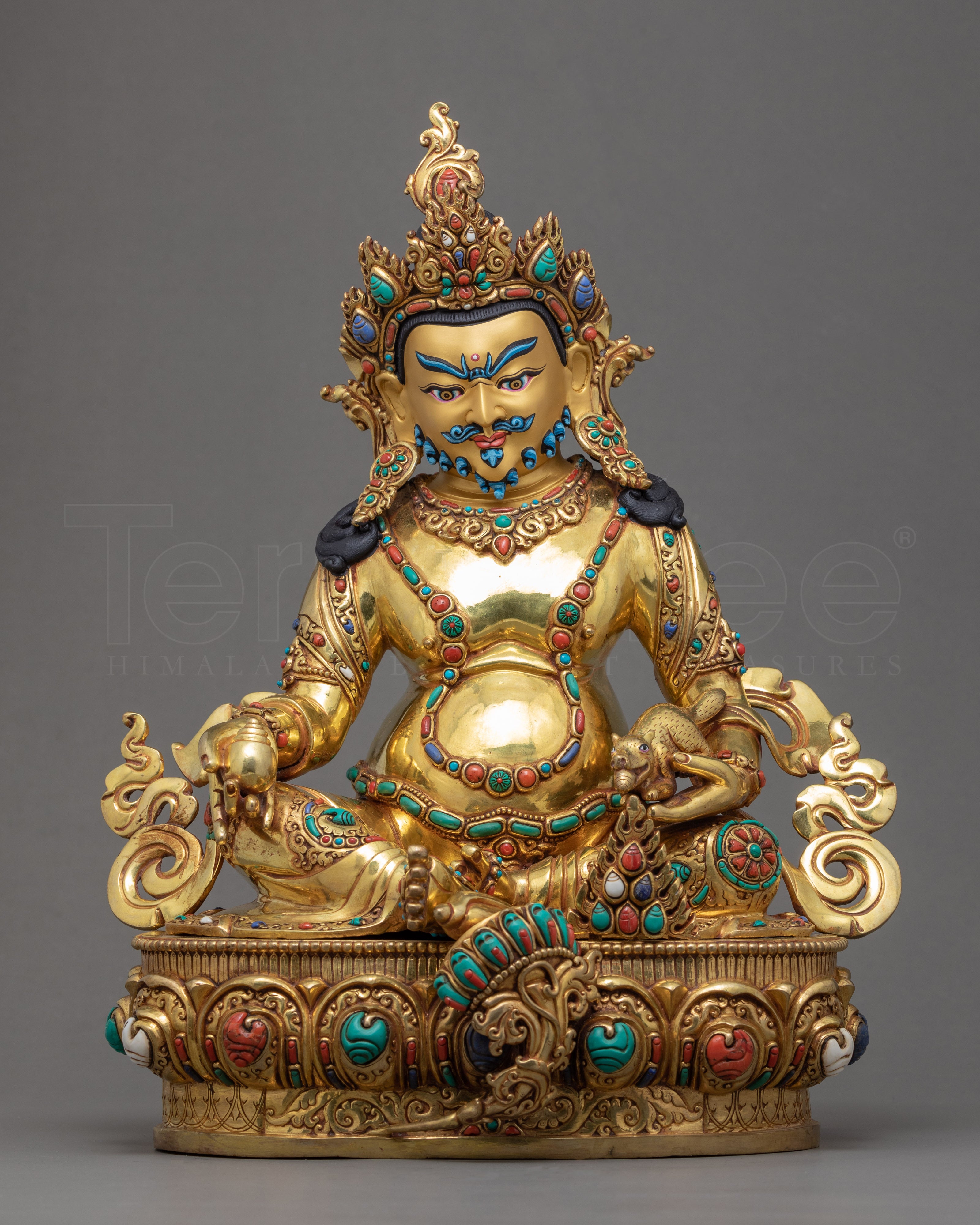 Dzambhala Buddhist Statue | Hand Carved Sculpture in Nepal