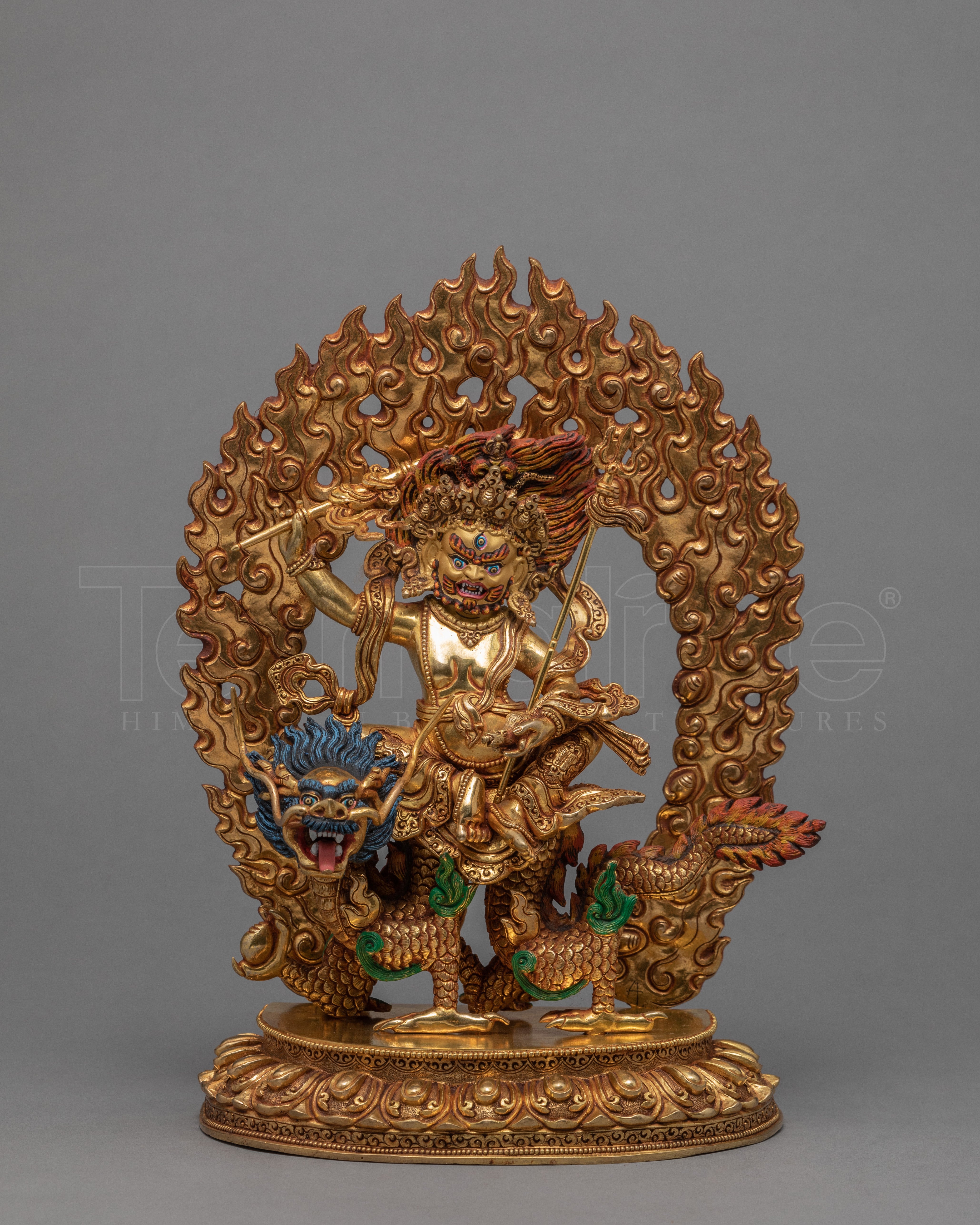 White Dzambala Statue | Hand-Carved Statue