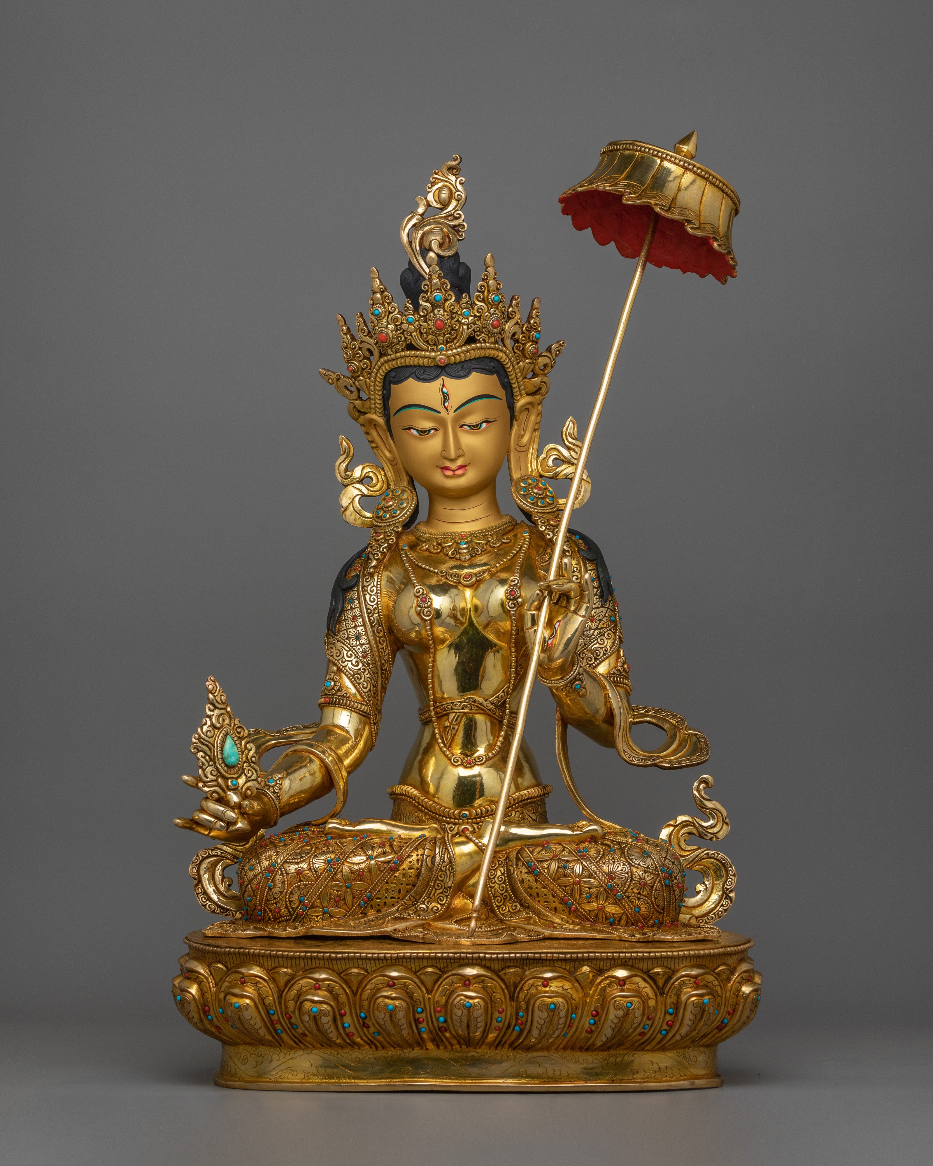 Three eyes beautiful Deity dukar Statue 