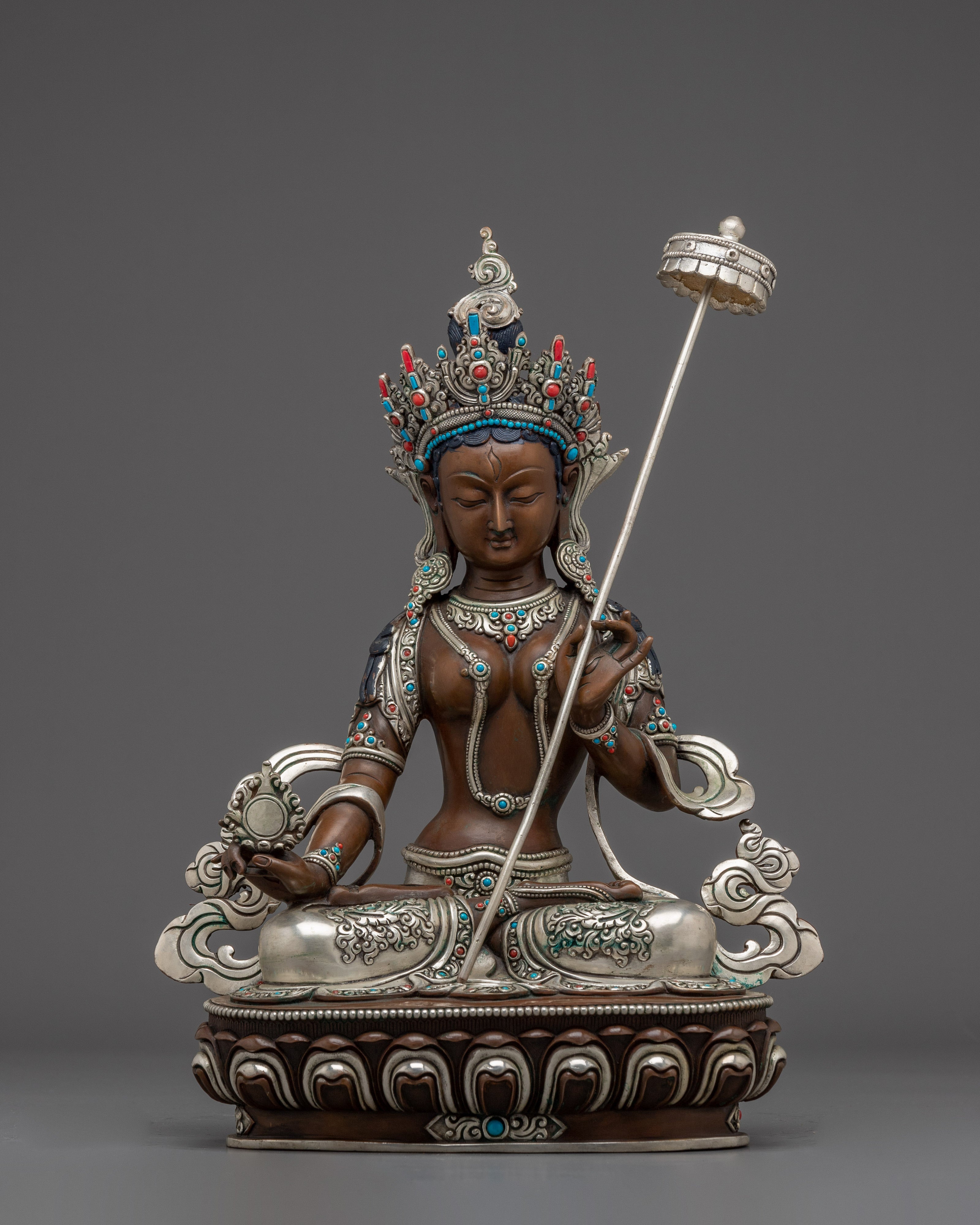 White Parasol Deity Dukar Statue