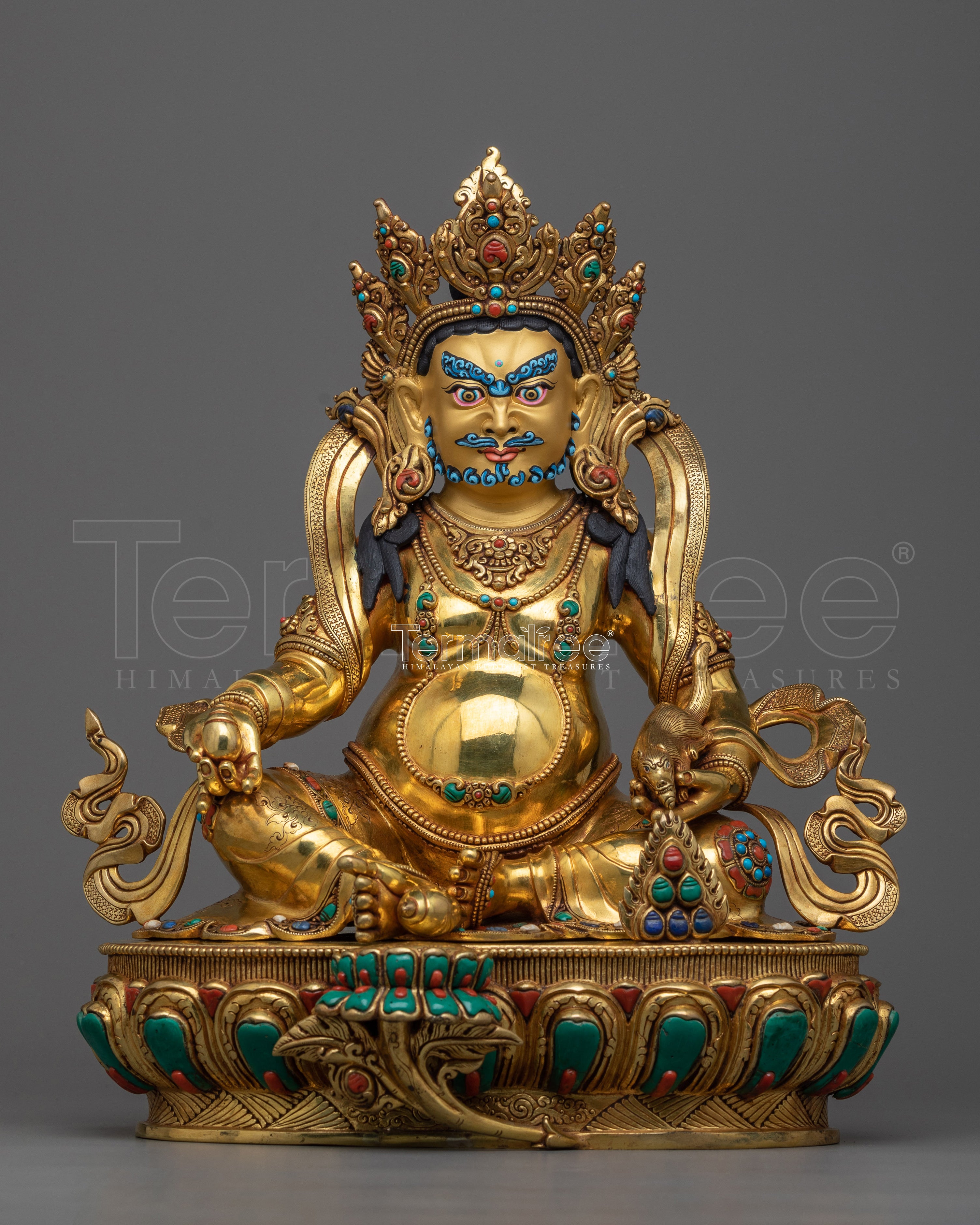 The Yellow Dzambhala Buddha | A Majestic Harbinger of Wealth and Prosperity