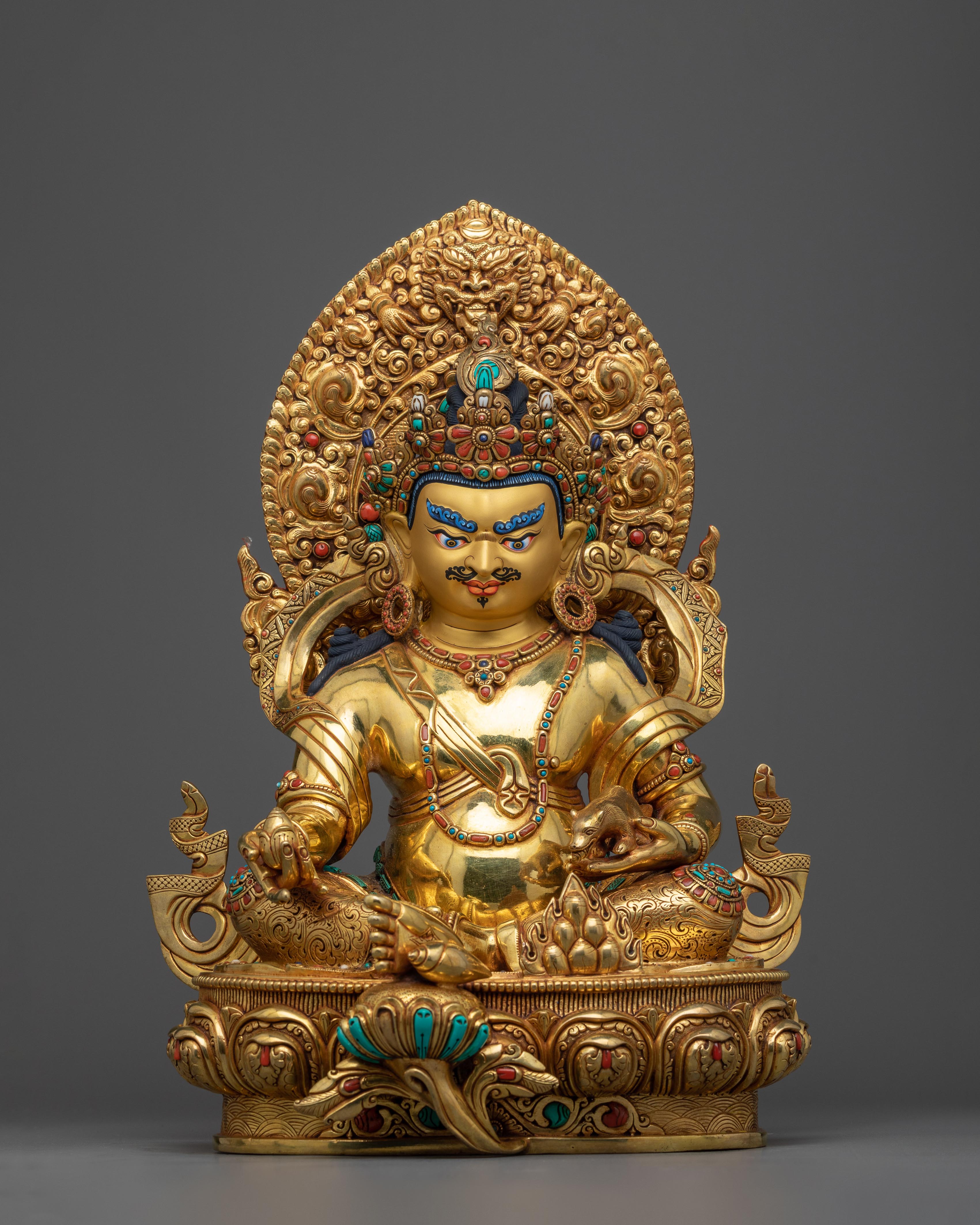 Yellow Dzambhala Statue | A Beacon of Prosperity and Artistic Excellence
