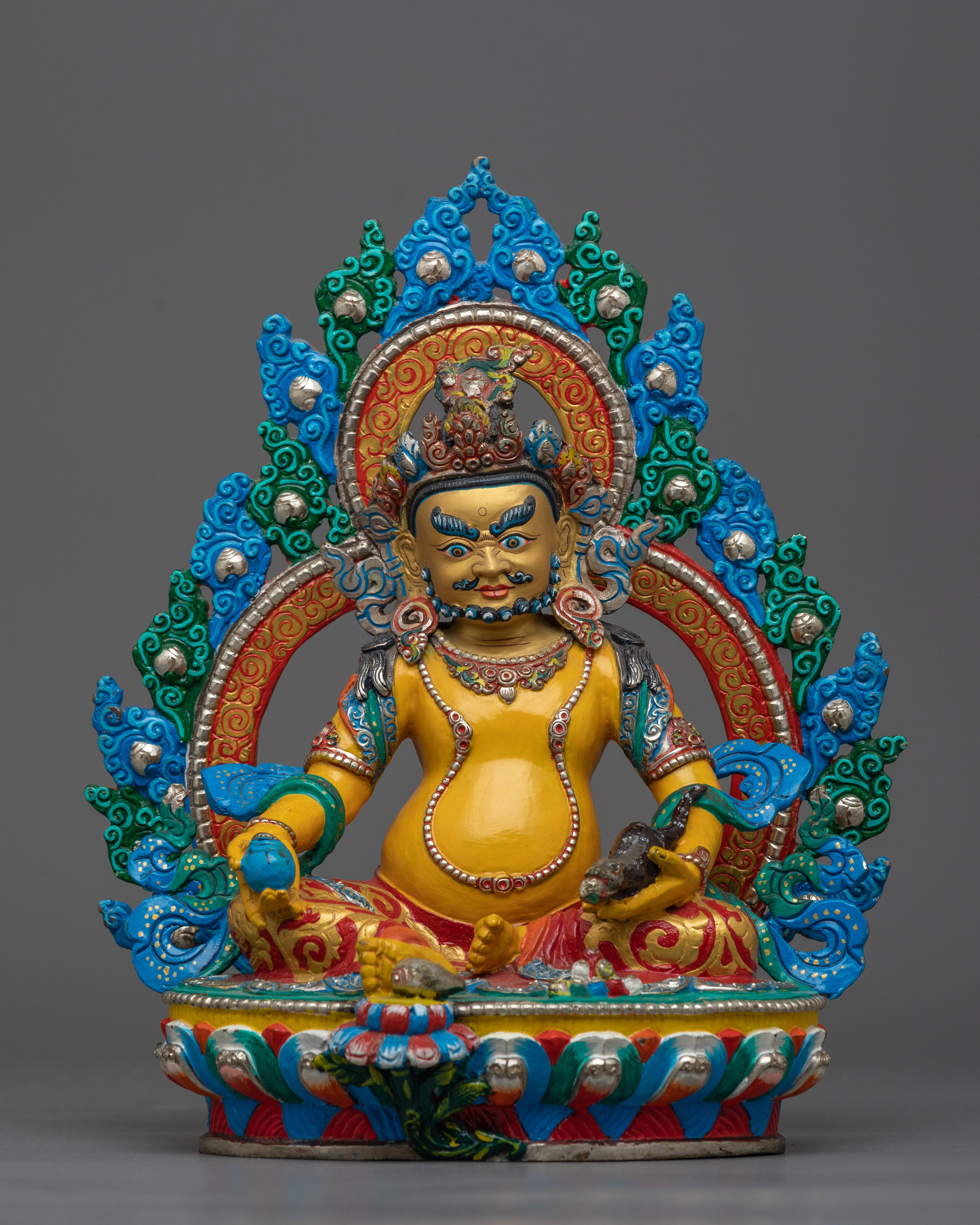 Yellow-Hued Dzambhala Statue | Manifestation of Prosperity