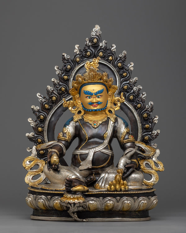 Wealth Deity, Yellow Dzambhala Statue | Handmade in Traditional Nepali Art