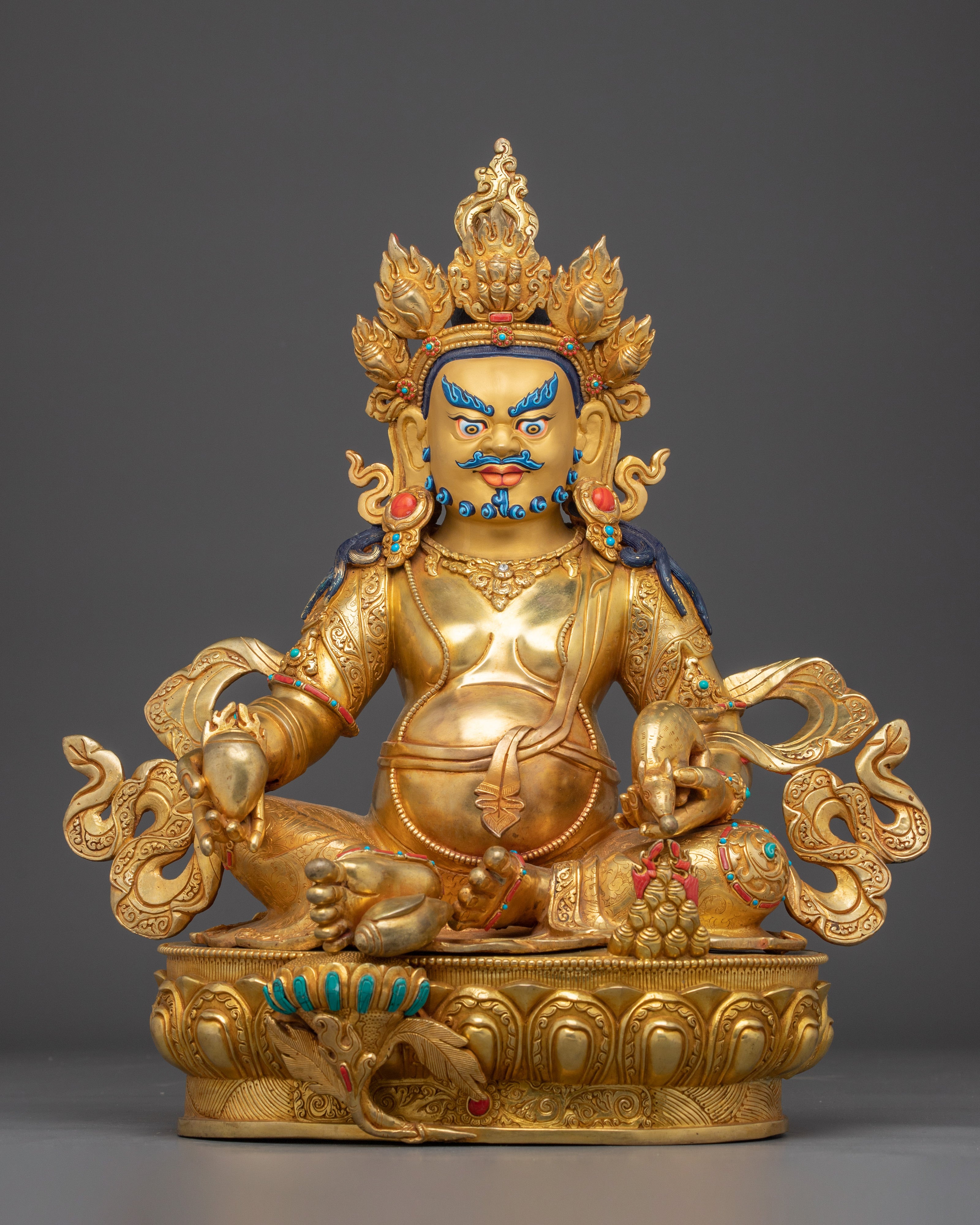Tibetan Fortune Dzambhala Artwork: Handcrafted Icon of Prosperity