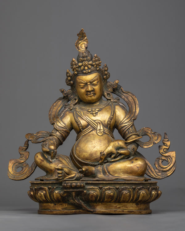yellow-dzambhala-mantra-statue