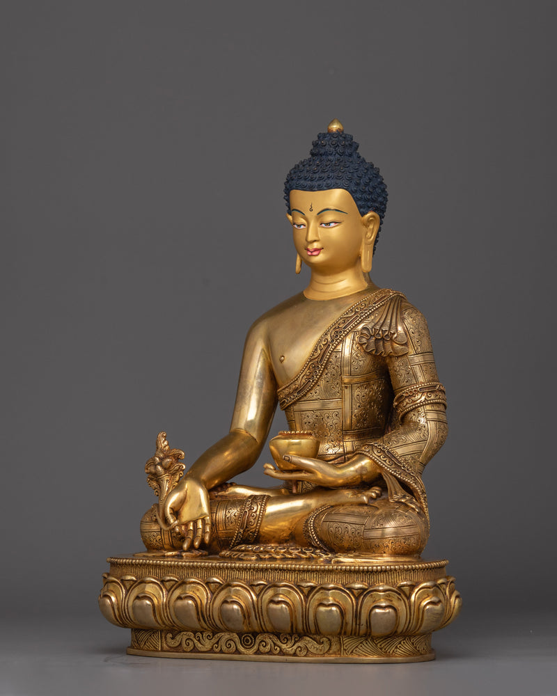 Tibetan Statue of Medicine Buddha | Also known as Bhaiṣajyaguru