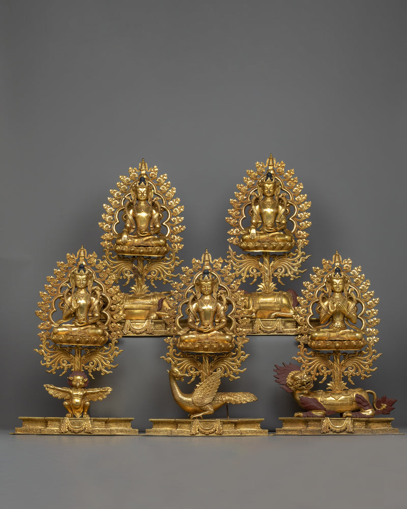 five-dhyani buddha-set