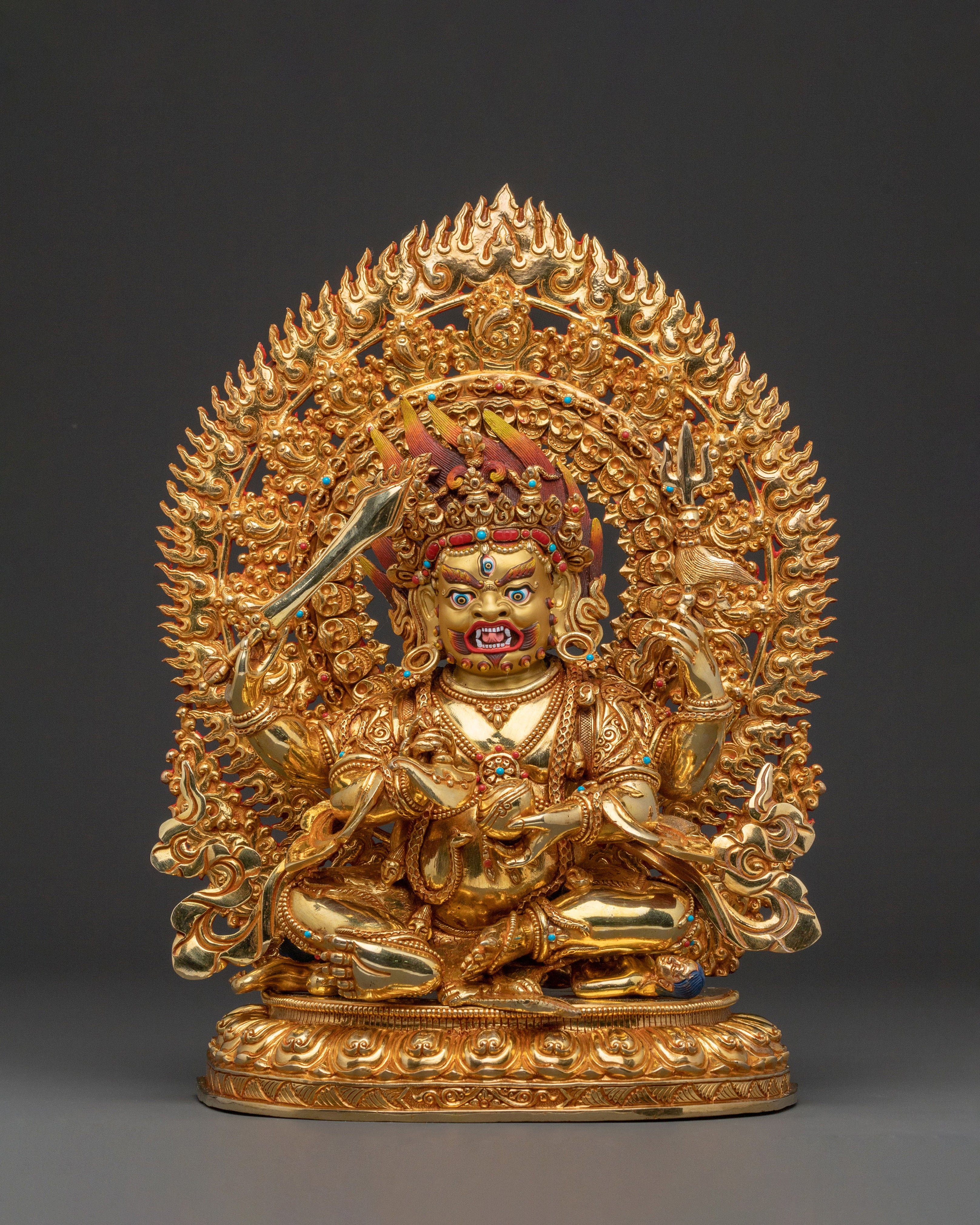 Four Armed Mahakala Statue