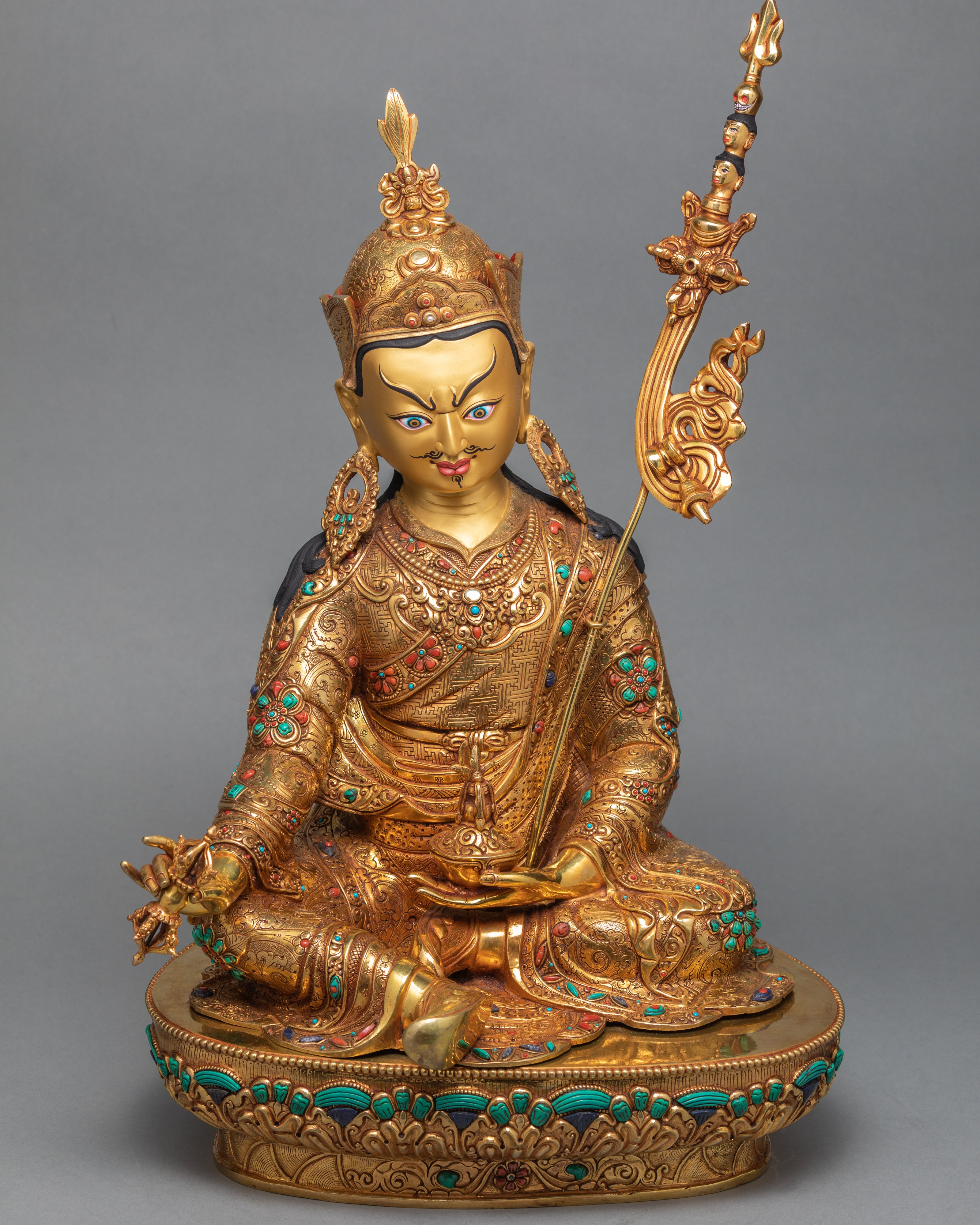 Guru Rinpoche Statue | Padmasambhava Art | Tibetan Sculpture