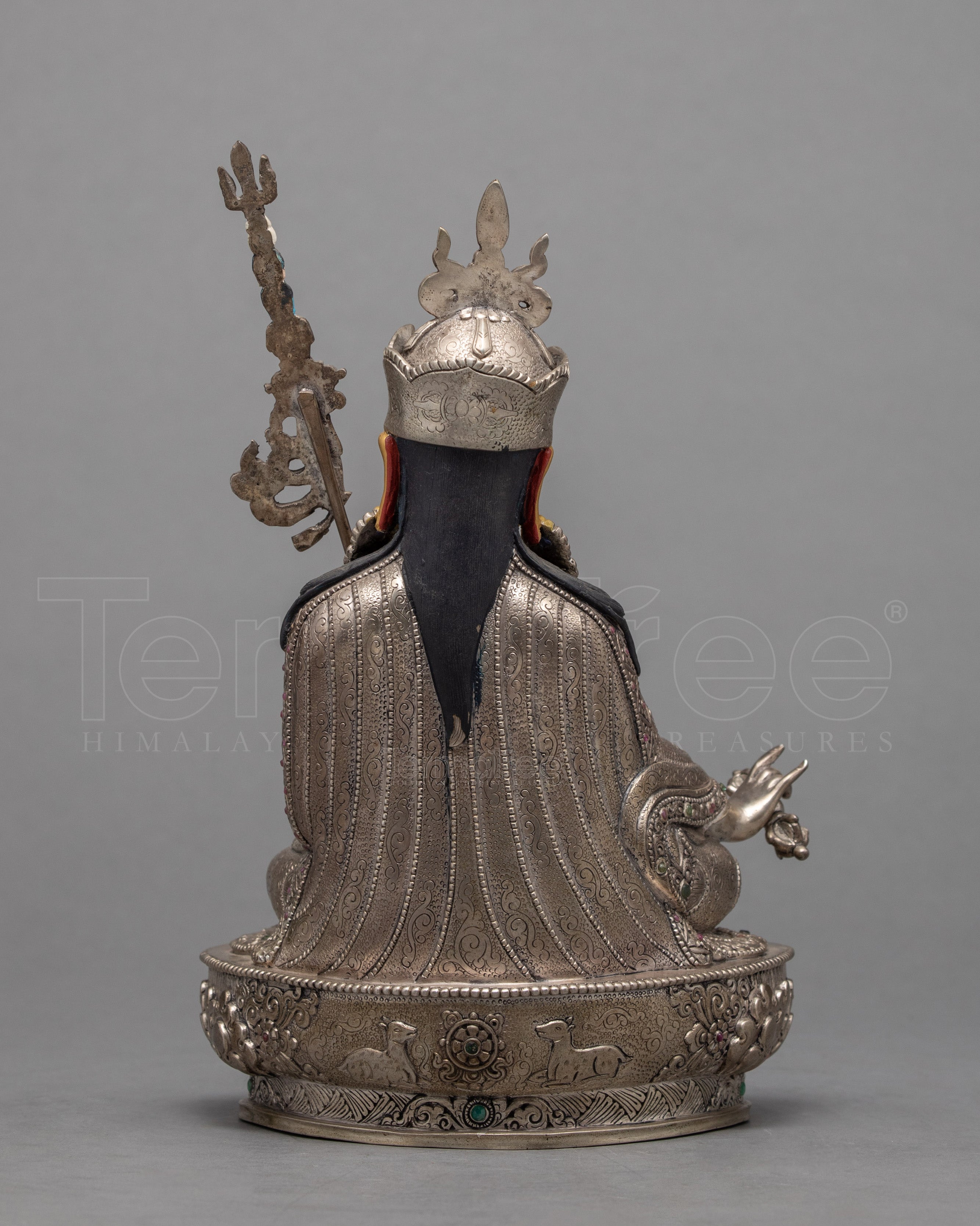 Guru Padmasambhava in Silver Body | Silver Statue | Guru Rinpoche