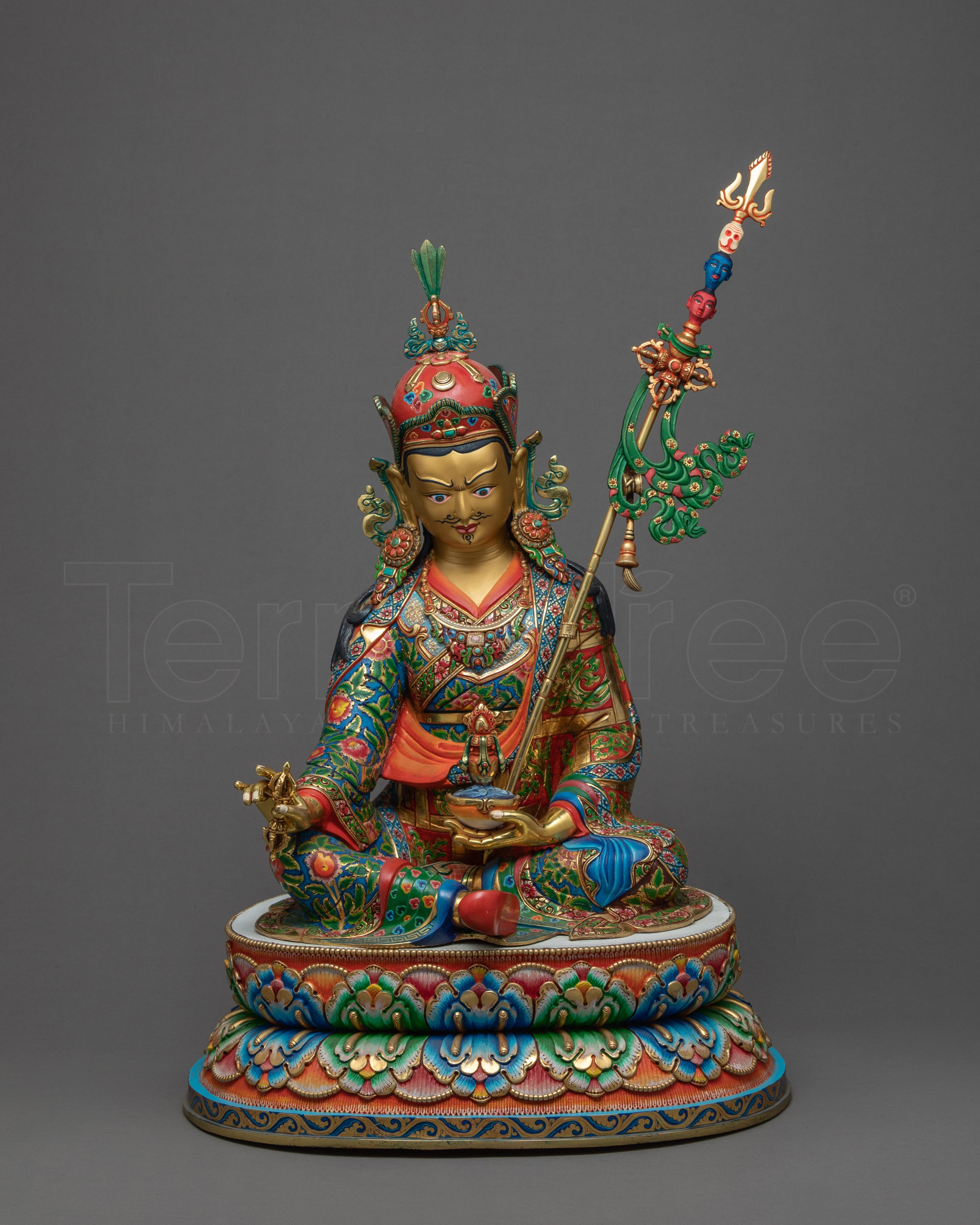 Guru Rinpoche | The Second Buddha Padmasambhava in 24K Gold Statue
