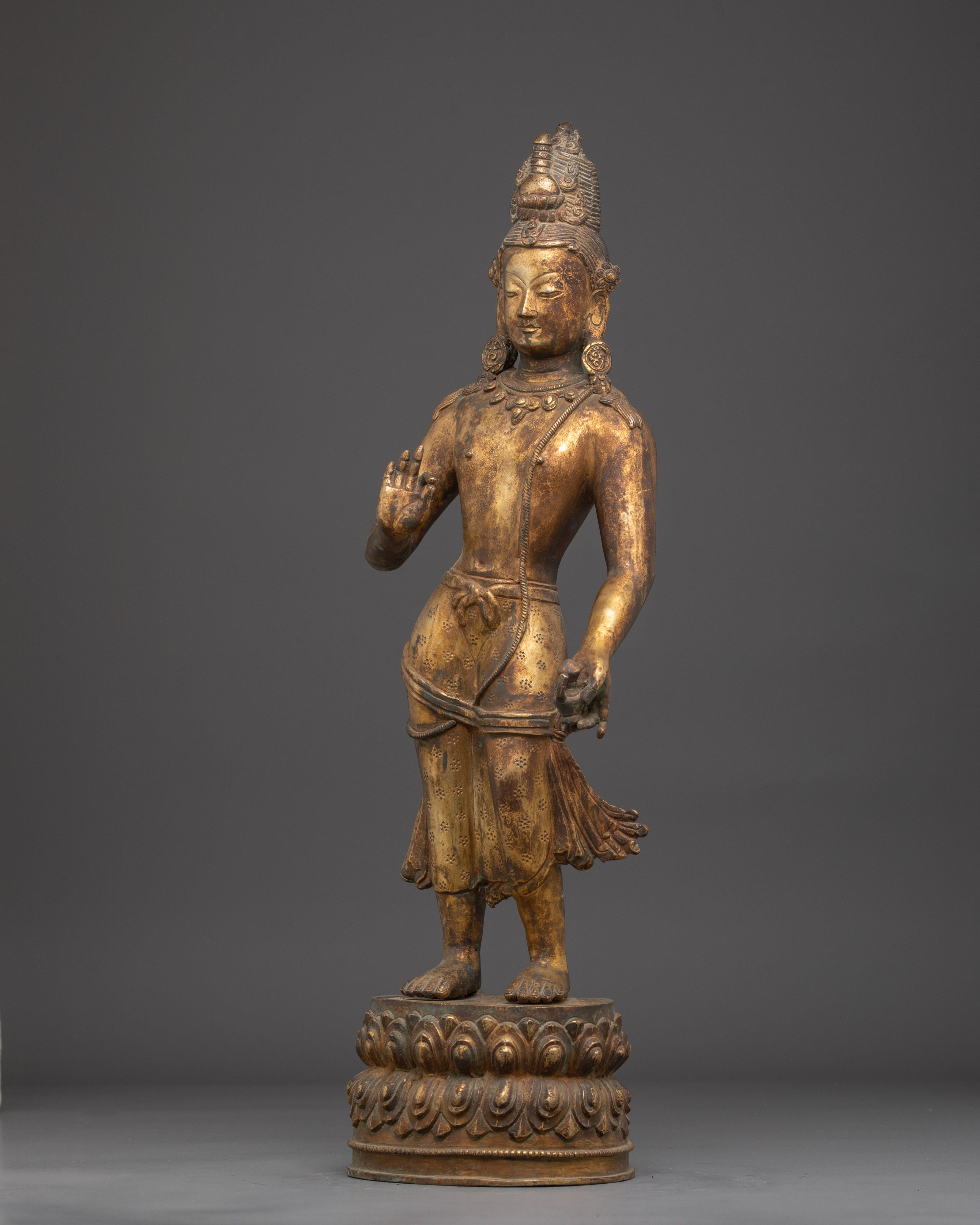 Lokeshwor, Bodhisattva of Compassion | Handcrafted Himalayan Sculpture