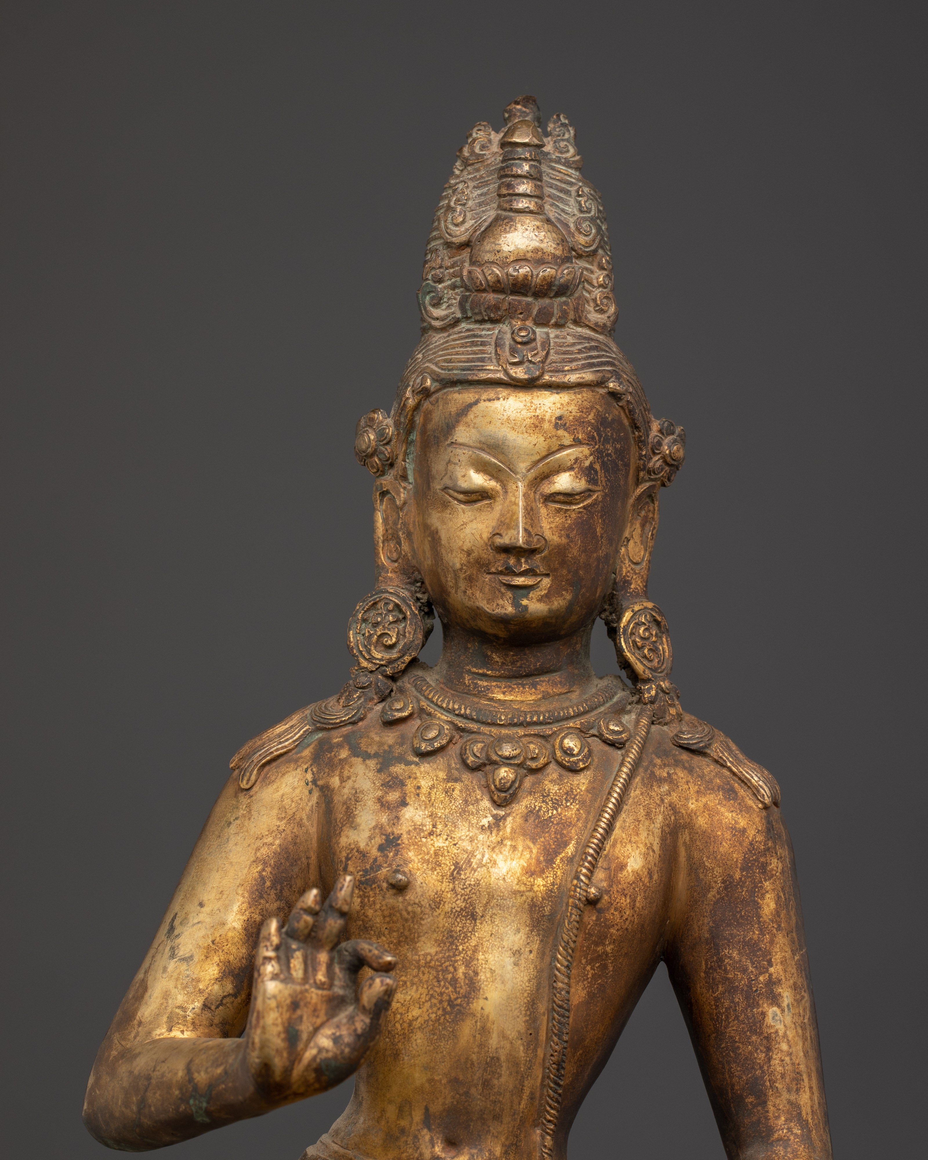 Lokeshwor, Bodhisattva of Compassion | Handcrafted Himalayan Sculpture