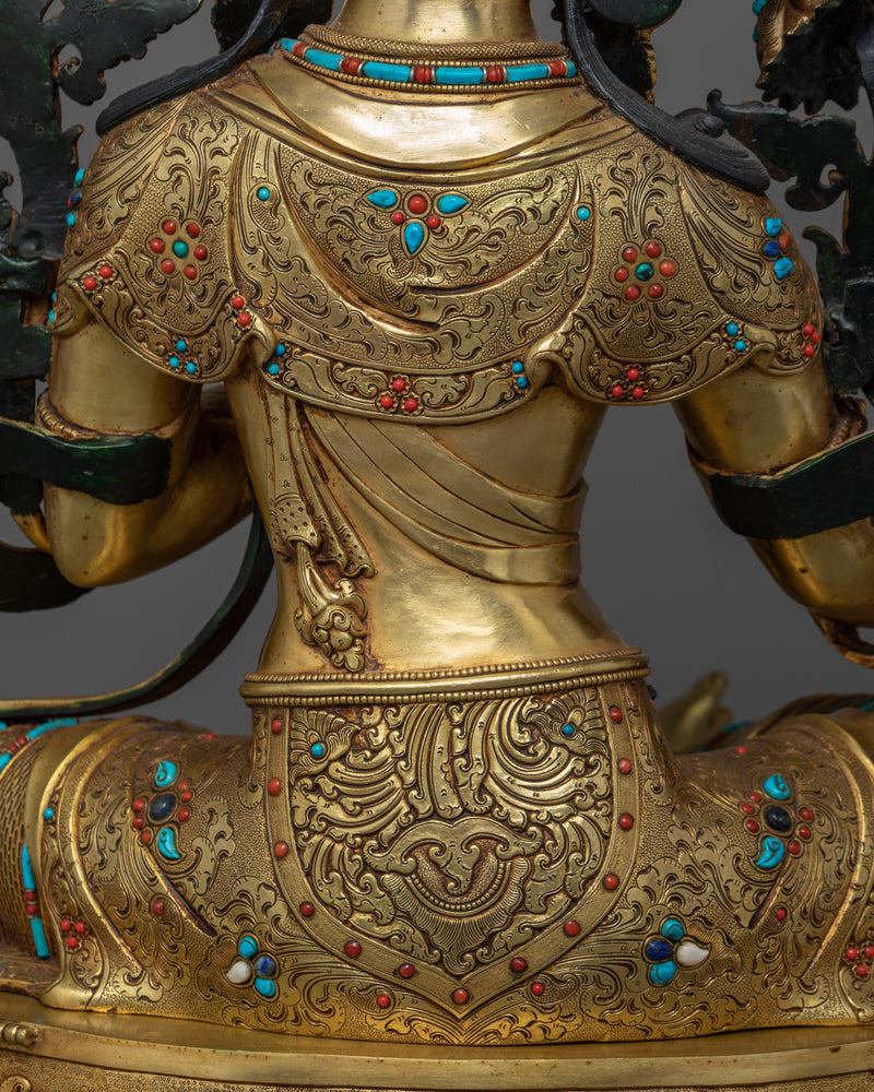 Mastercrafted Mother, Green Tara Statue | Experience Divine Compassion