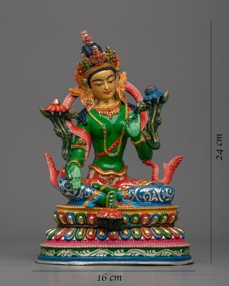 Our Green Tara Statue Nepal Made | The Swift Goddess of Compassion