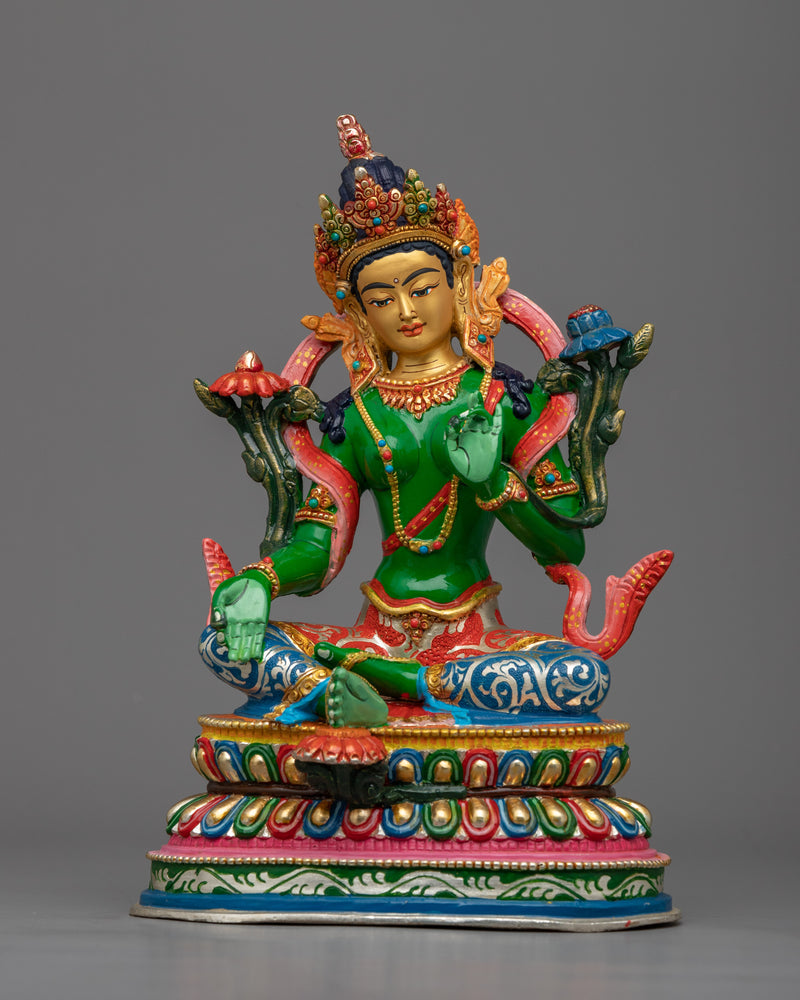 Our Green Tara Statue Nepal Made | The Swift Goddess of Compassion