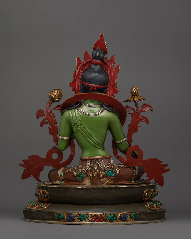 Green Tara Swift Protector Statue | Syamatara Compassionate Deity