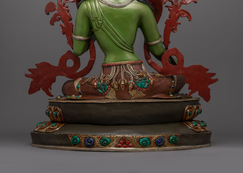 Green Tara Swift Protector Statue | Syamatara Compassionate Deity
