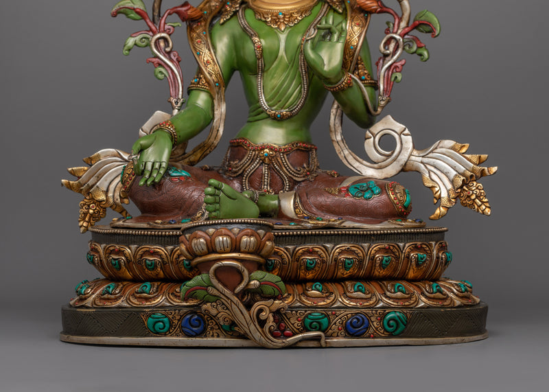 Green Tara Swift Protector Statue | Syamatara Compassionate Deity