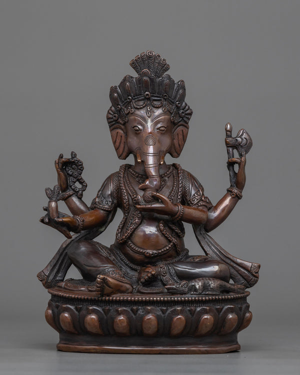 Ganesha Copper Statue 