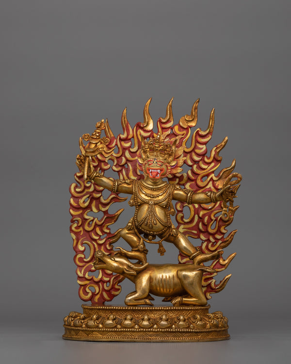 Gilt Yama Dharmaraja Statue
