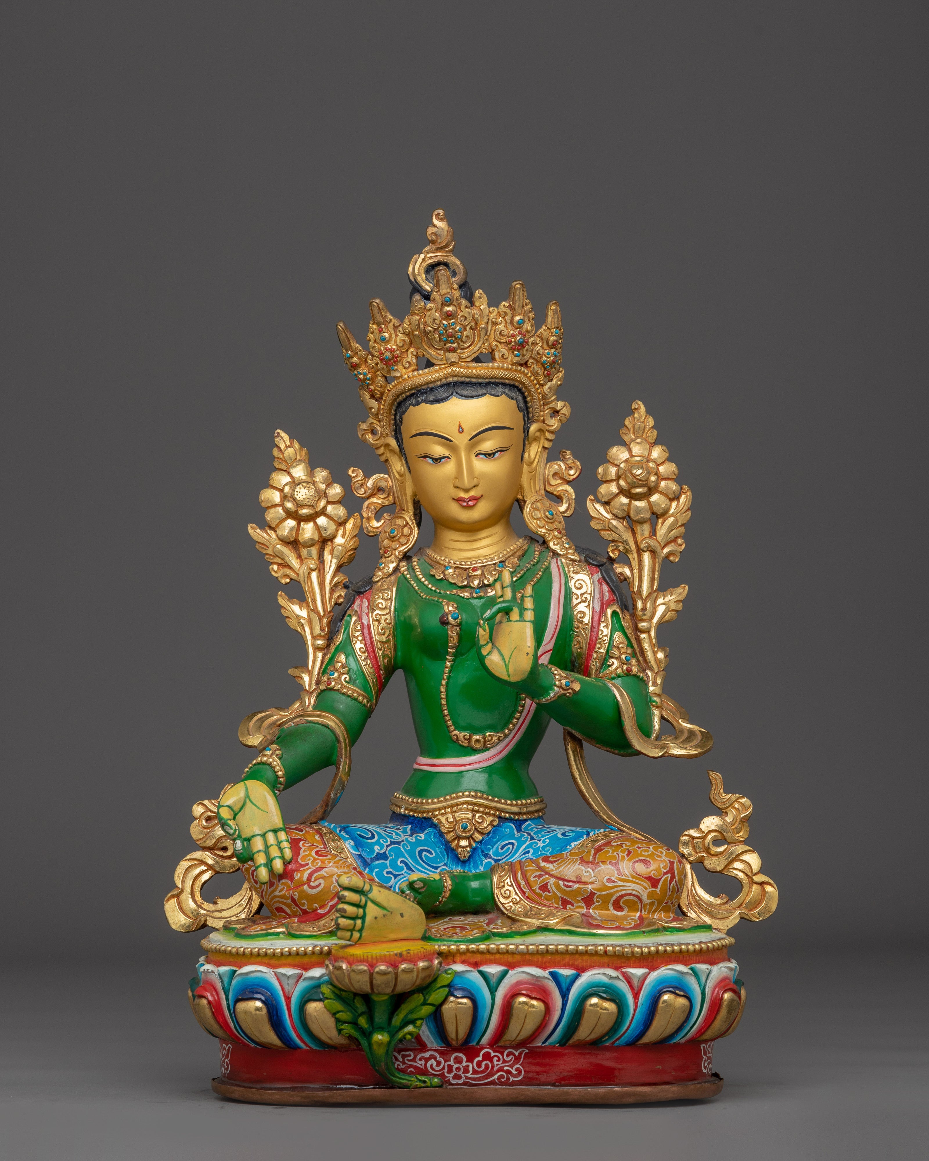 Mother Green Tara Handmade Statue 