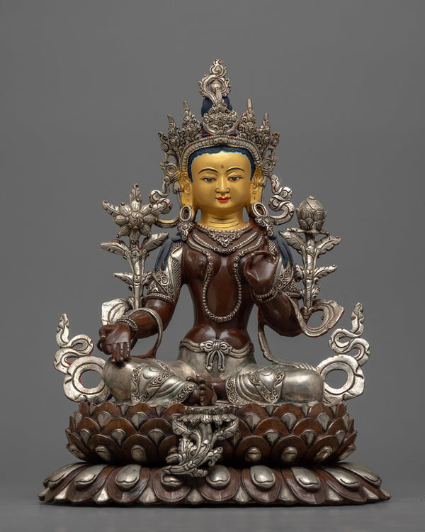 silver plated green tara