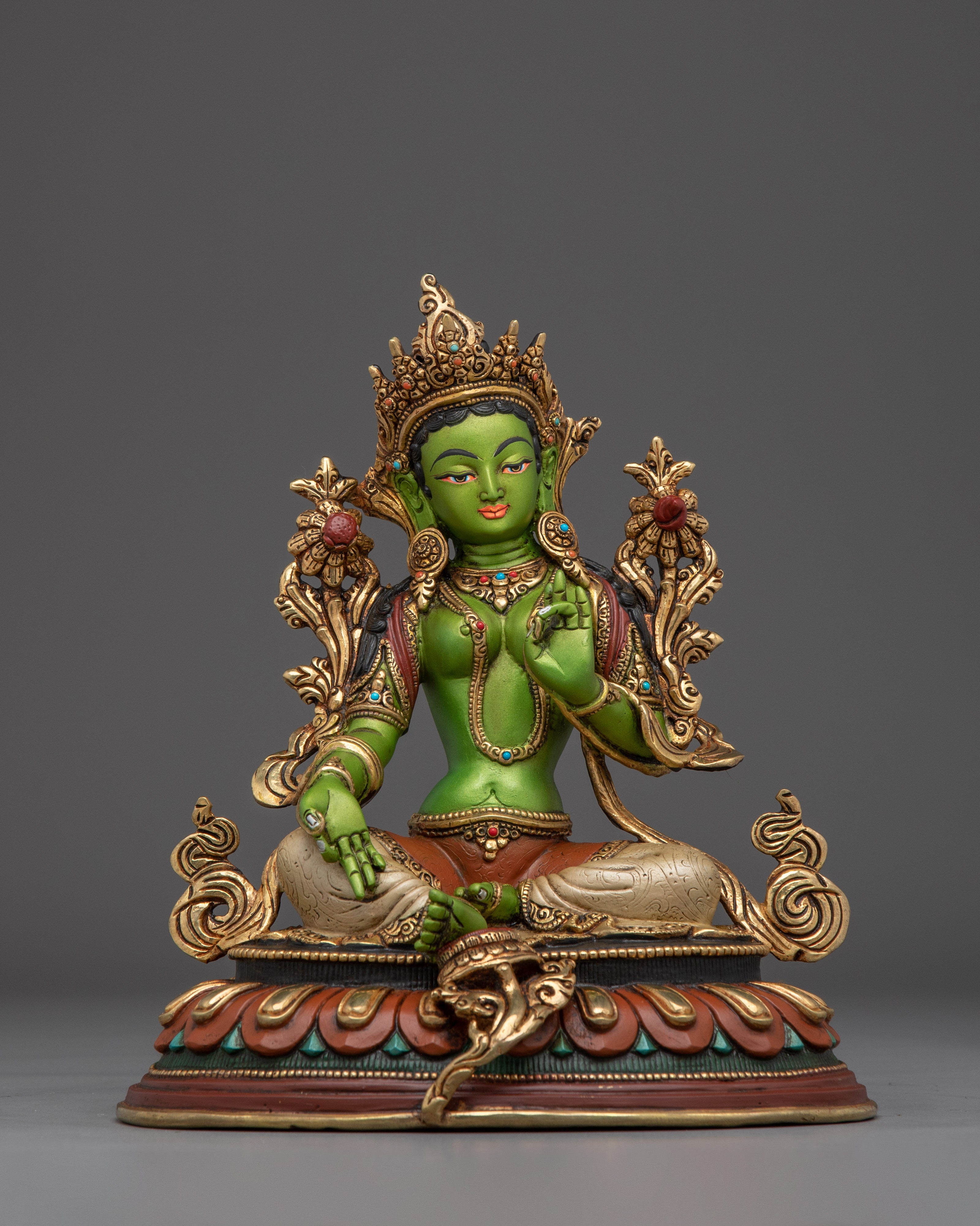 Compassionate Divine Bodhisattva Green Tara Statue | Shyama Tara - Mother of Liberation