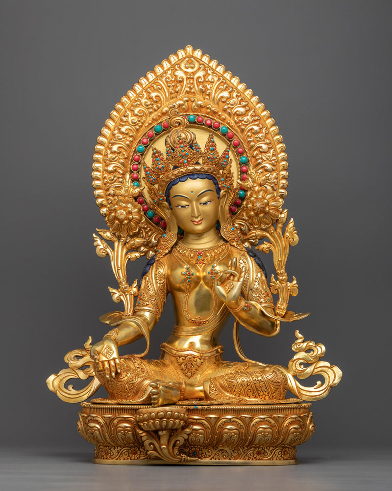 green-tara Gilt Statue