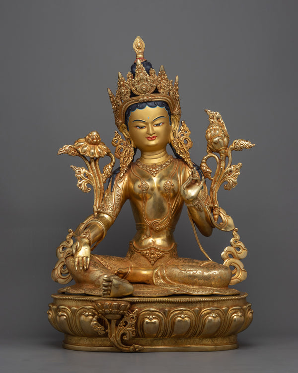 Large Green Tara Statue