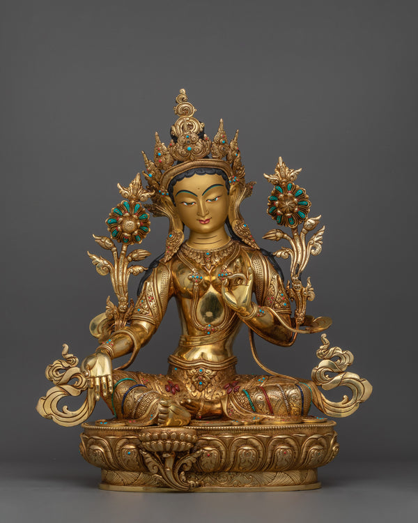 traditional-sculpture-of-green-tara