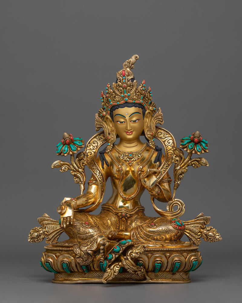 tibetan-statue-of-green-tara