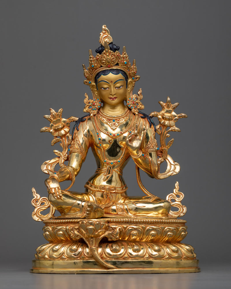 goddess-green-tara-sculpture-for-shrine