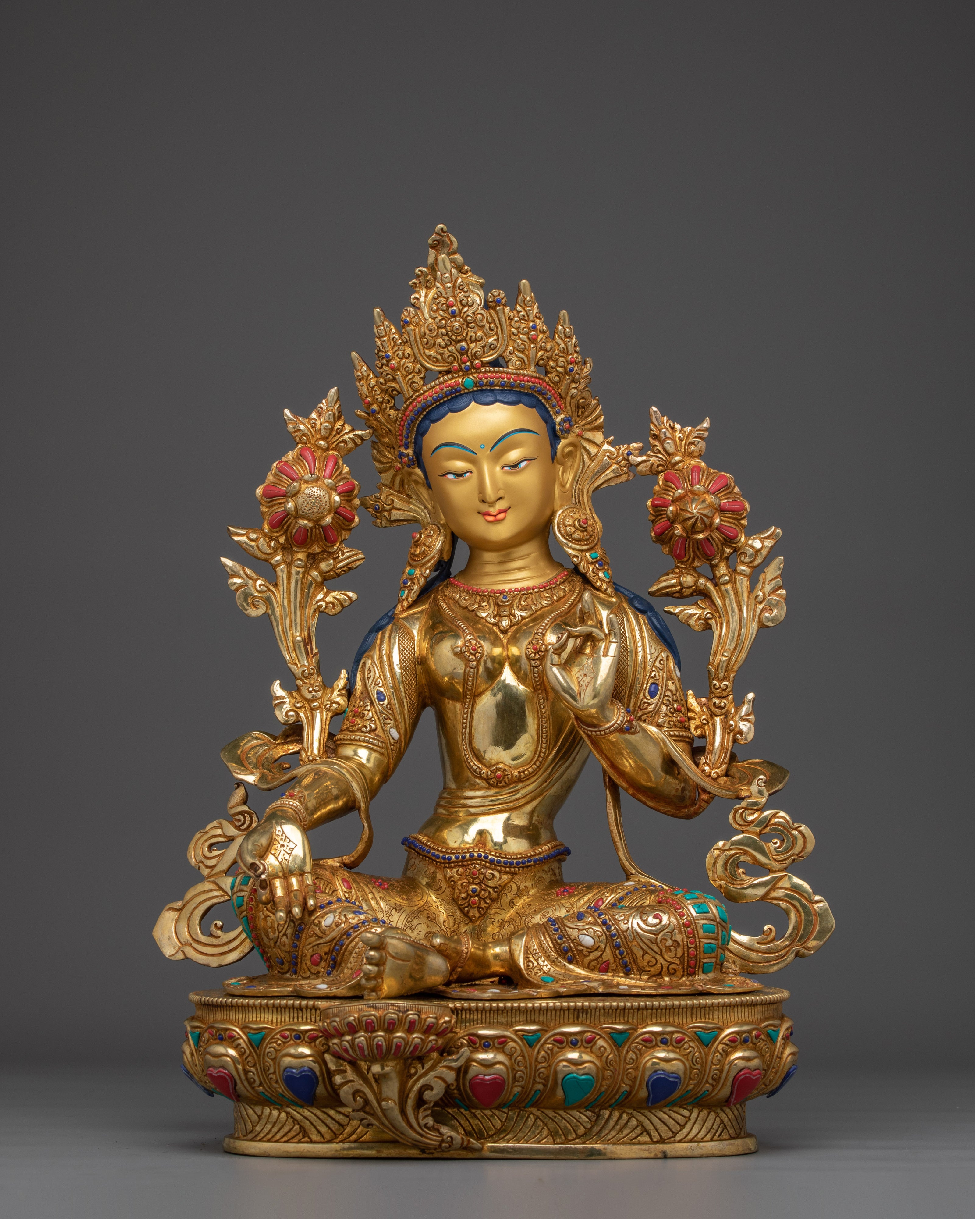 Himalayan Green Tara Handmade Statue 