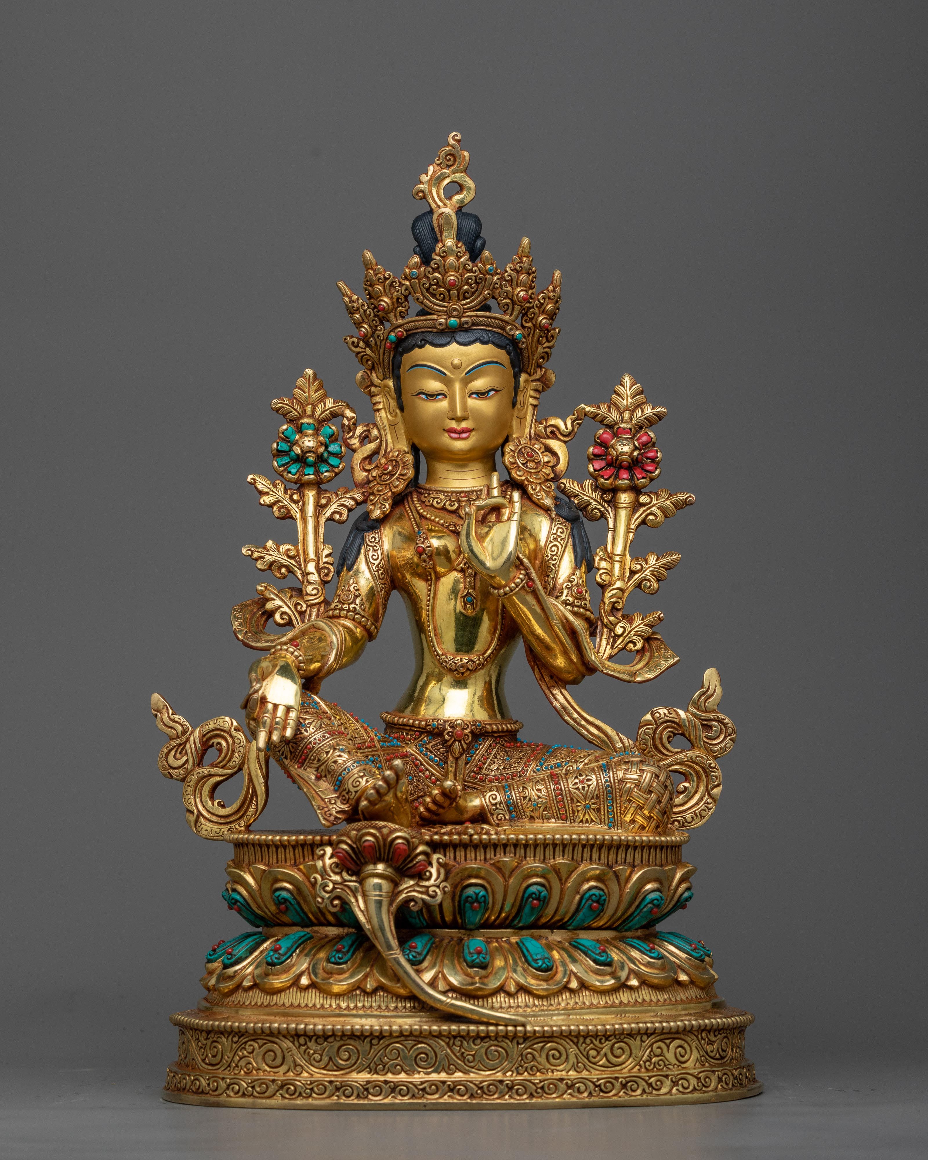 Statue of mother green-tara