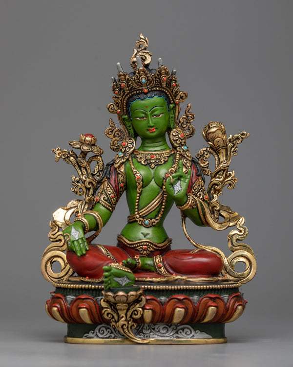 green-tara-colored-Sculpture