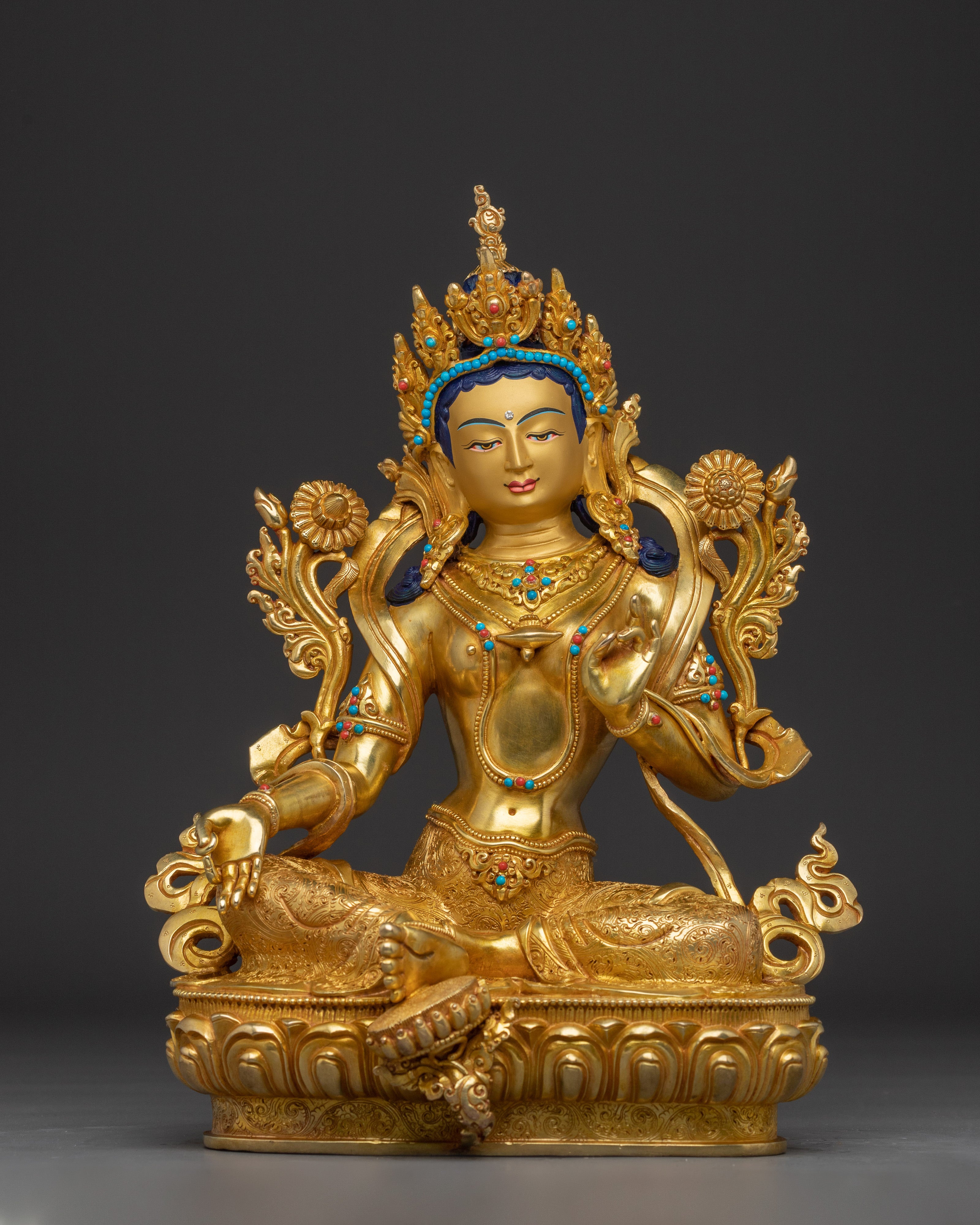 Green Tara Artwork - Divine Protector Deity 