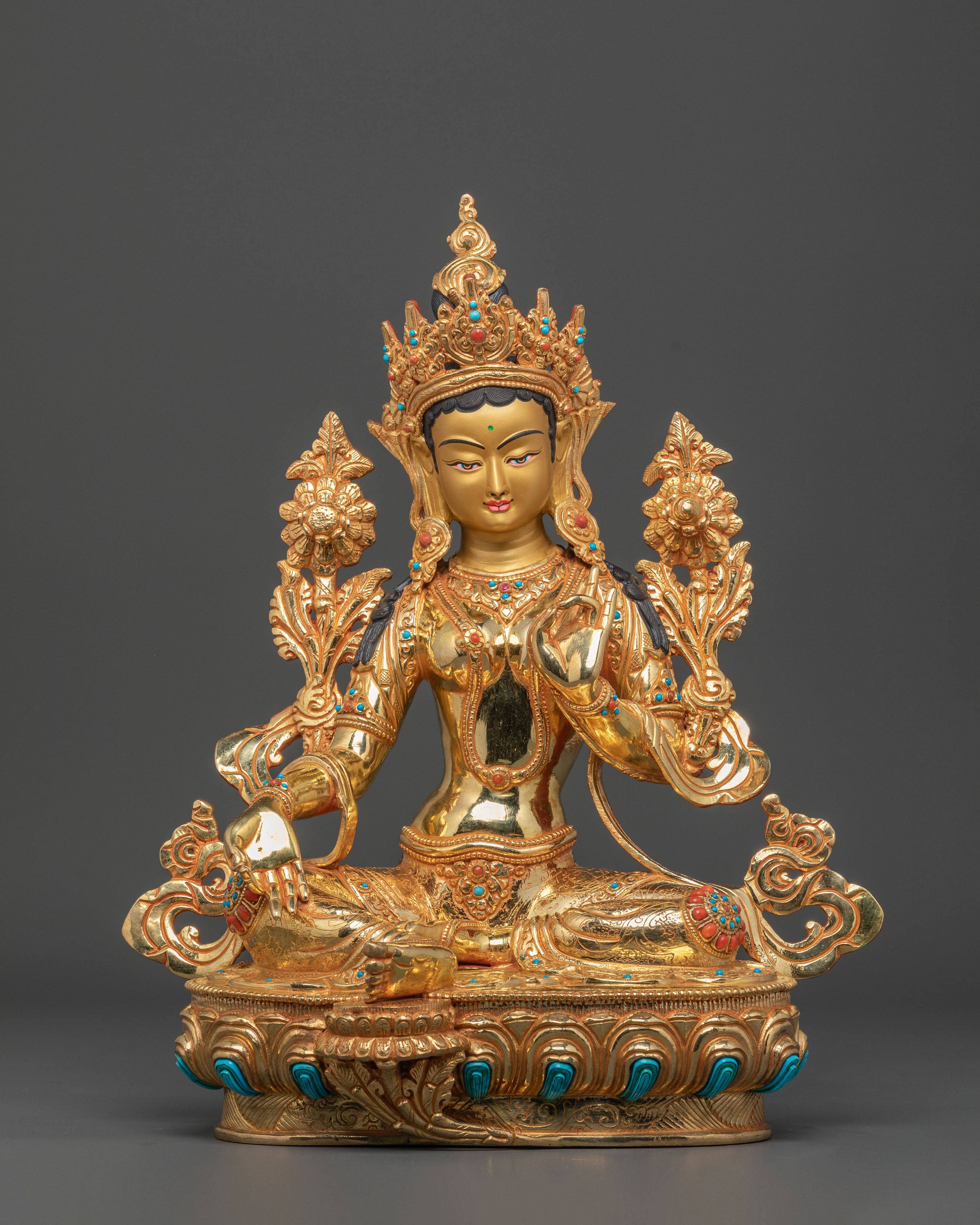 Statue of Green Tara: Compassion and Active Protection