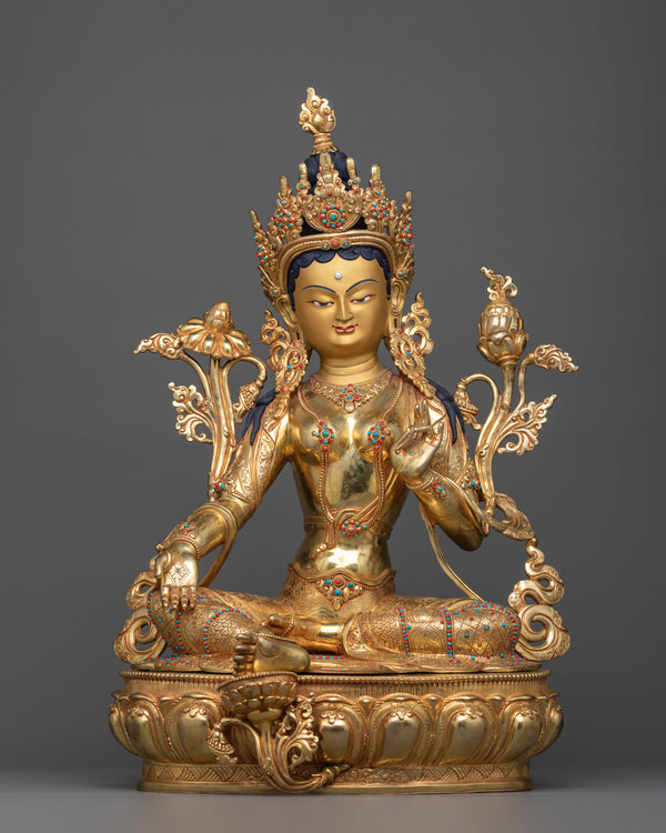 19 Inch Green Tara Statue 