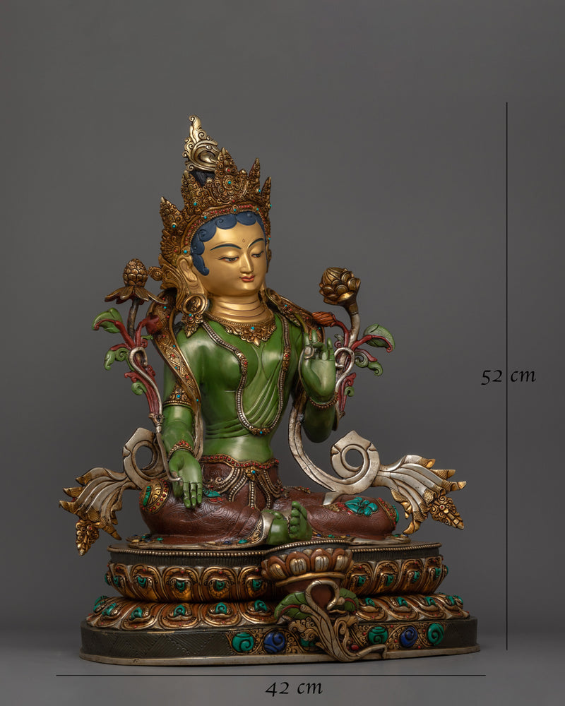 Green Tara Swift Protector Statue | Syamatara Compassionate Deity