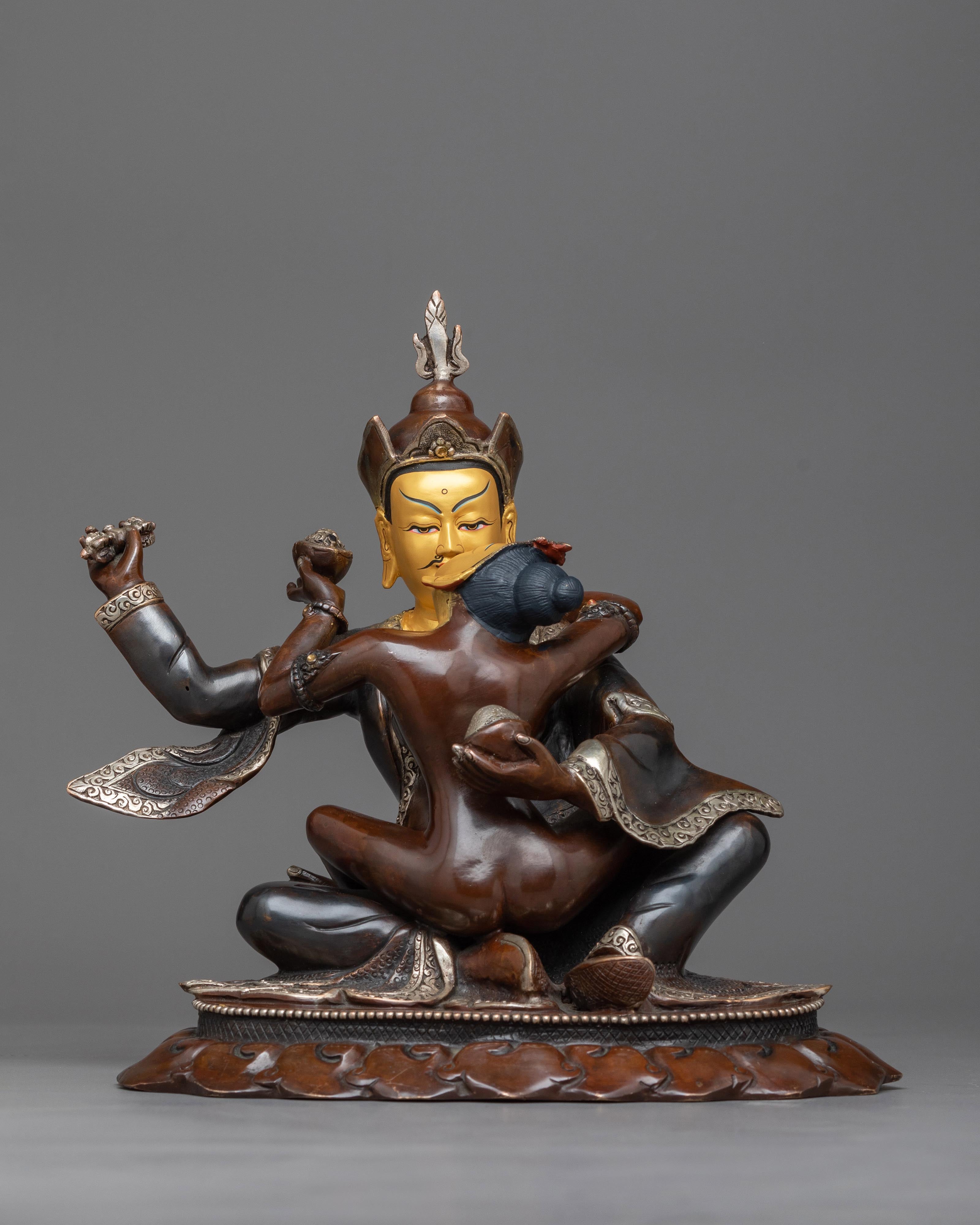 Guru Rinpoche With Consort Statue | Handmade by Nepali Artists