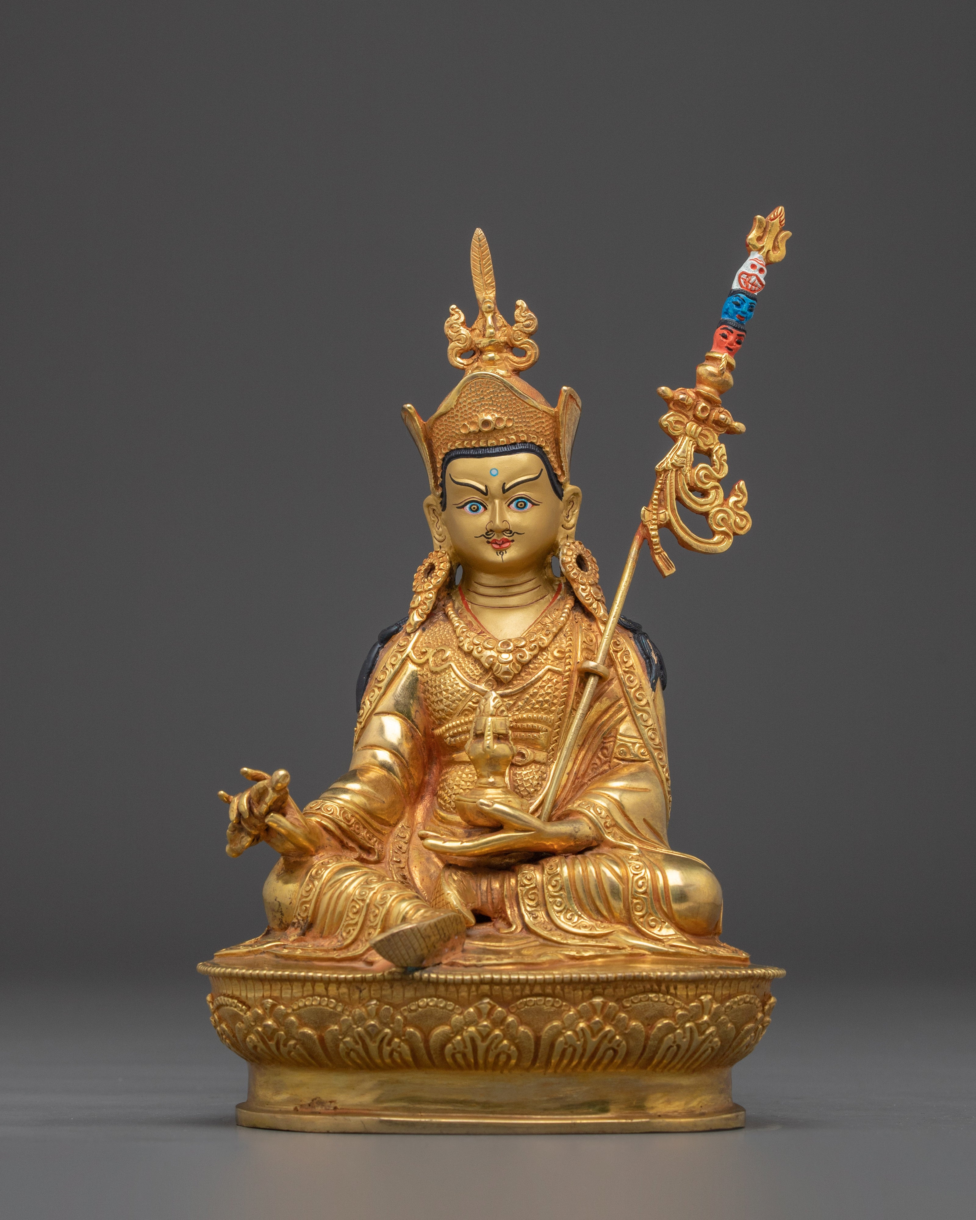 Nepalese Handmade Golden Guru Rinpoche Art