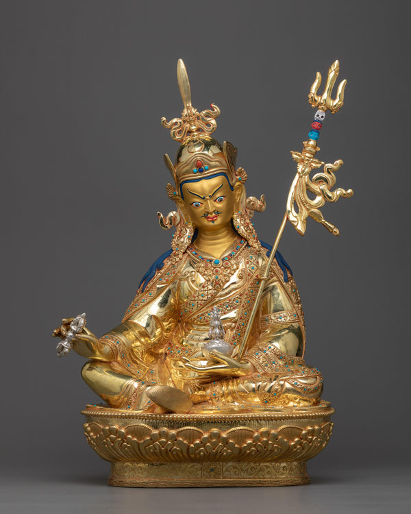 guru-rinpoche-gold gilded sculpture