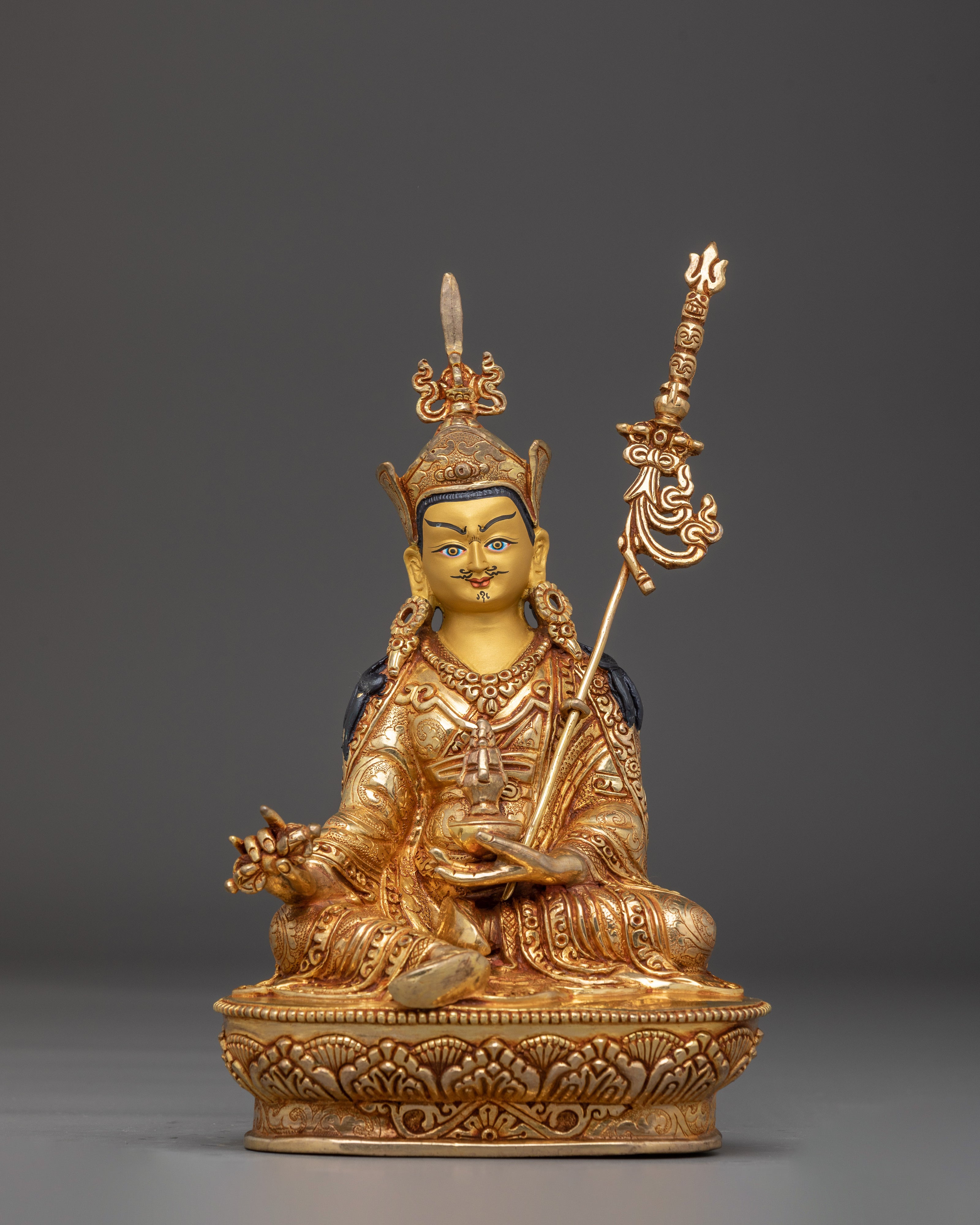Guru Rinpoche Artwork in 24K Gold - A Symbol of Wisdom & Protection