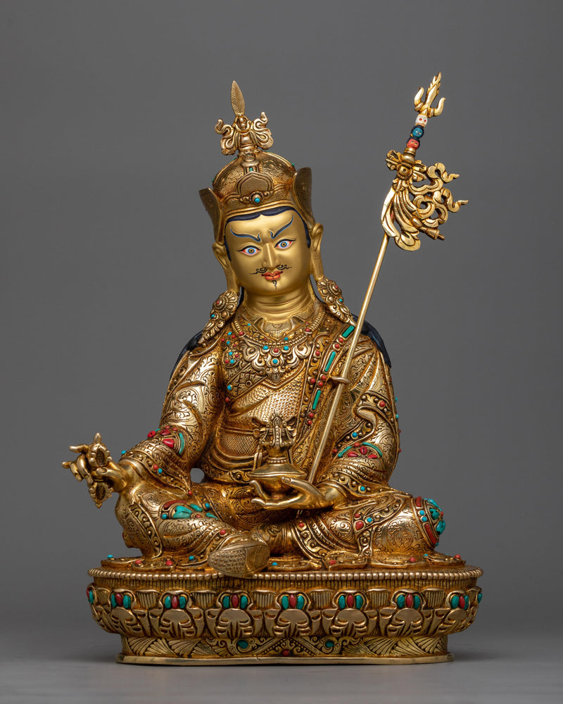 guru-rinpoche-gilt-sculpture