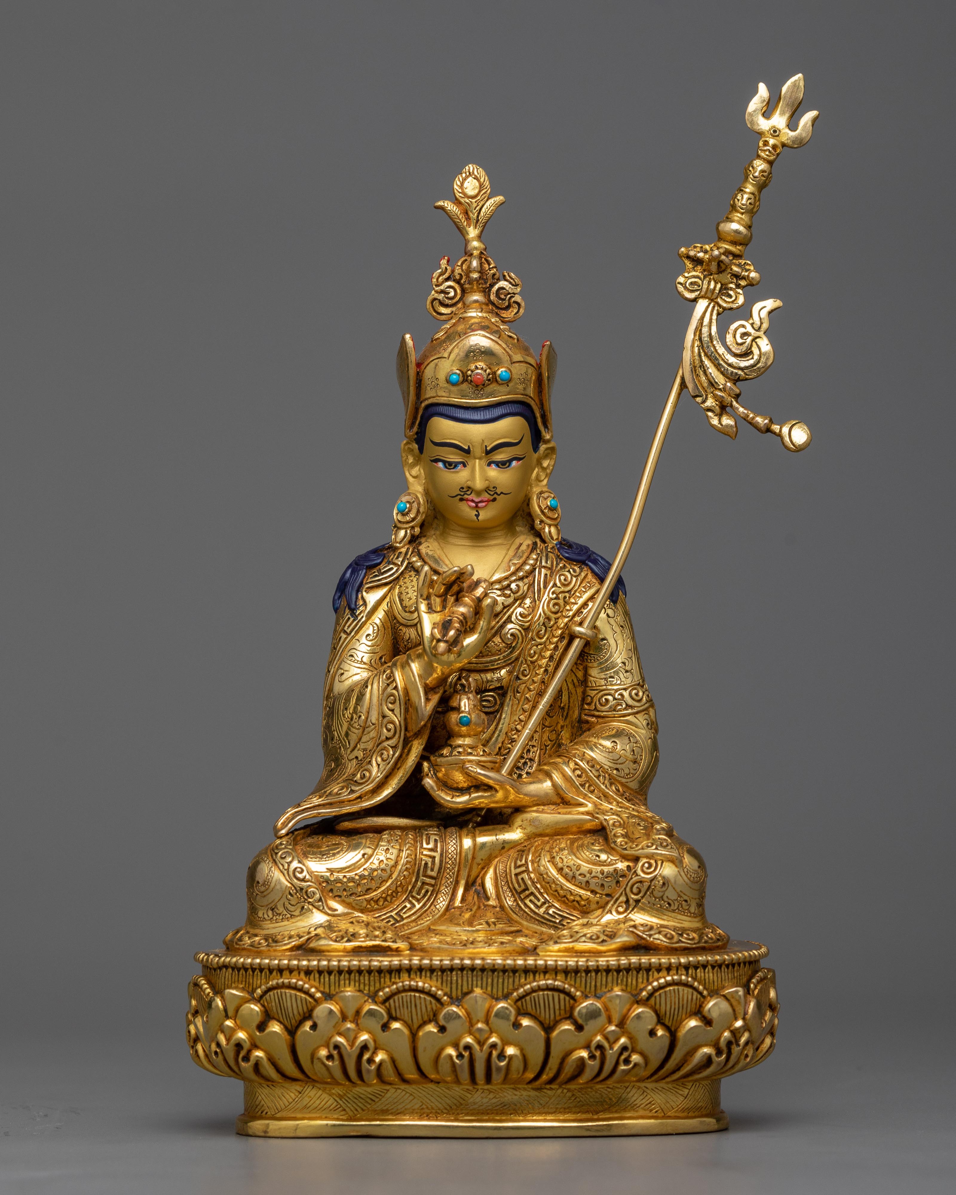Sacred Guru Rinpoche Lotus-Born Sculpture | Manifestation of Enlightenment