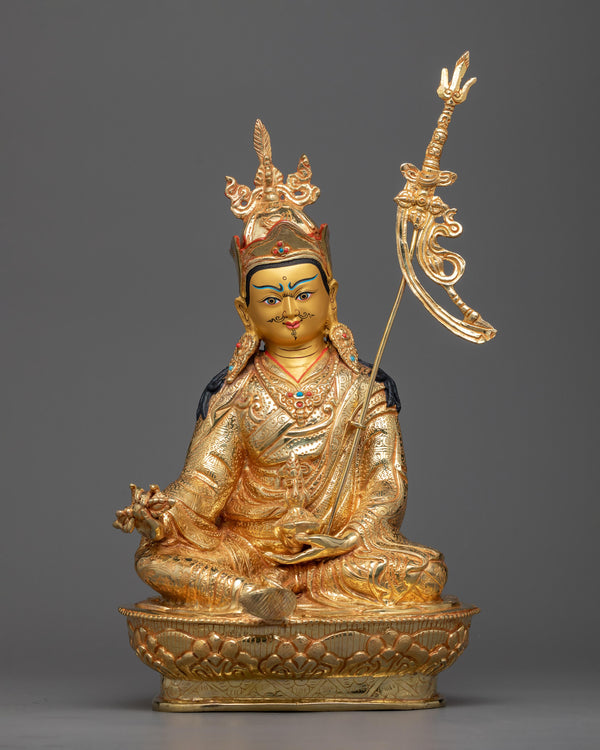 padmasambhava gilt statue