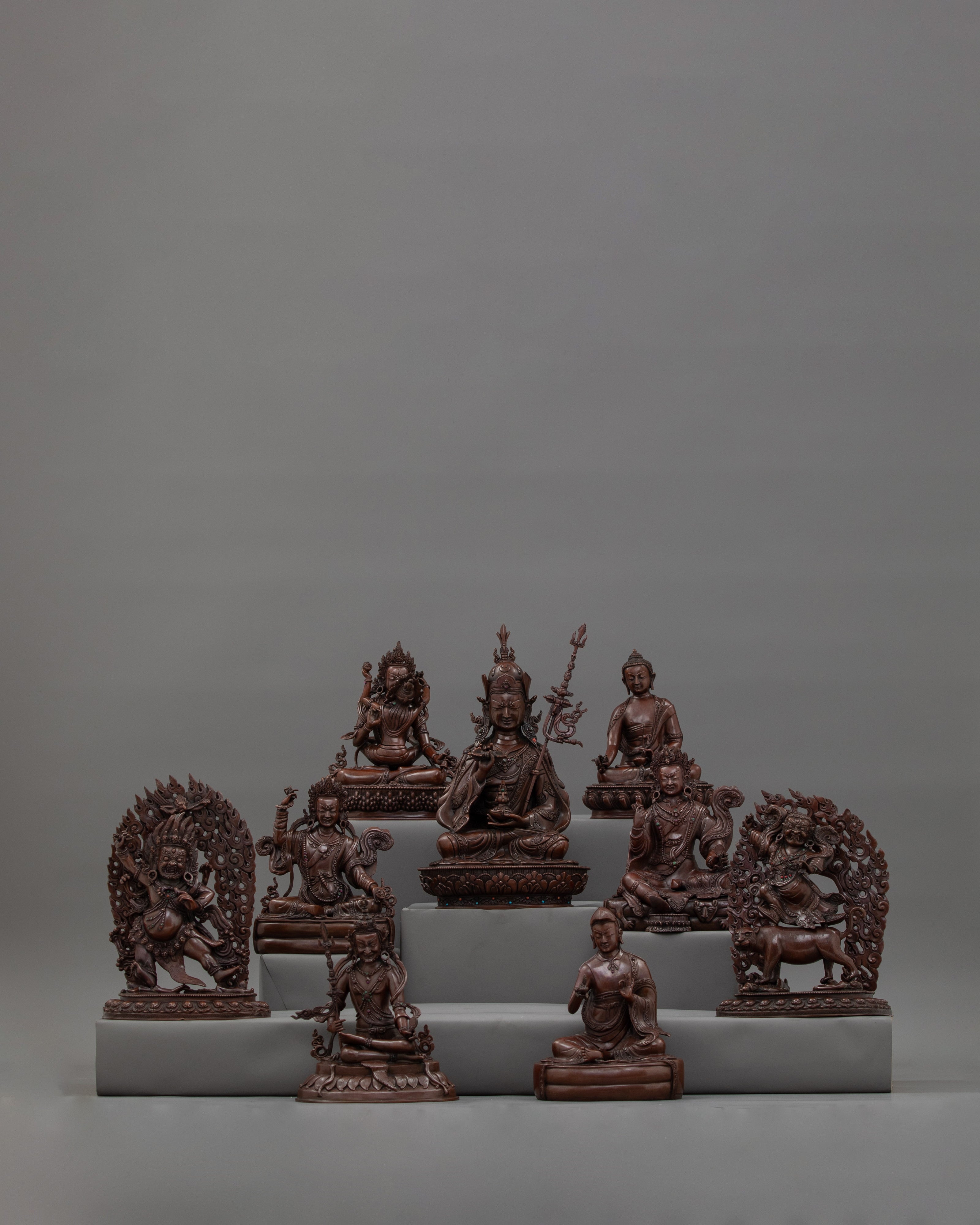 Guru Rinpoche Eight Manifestation Set | A Sacred Collection of Enlightened Deities