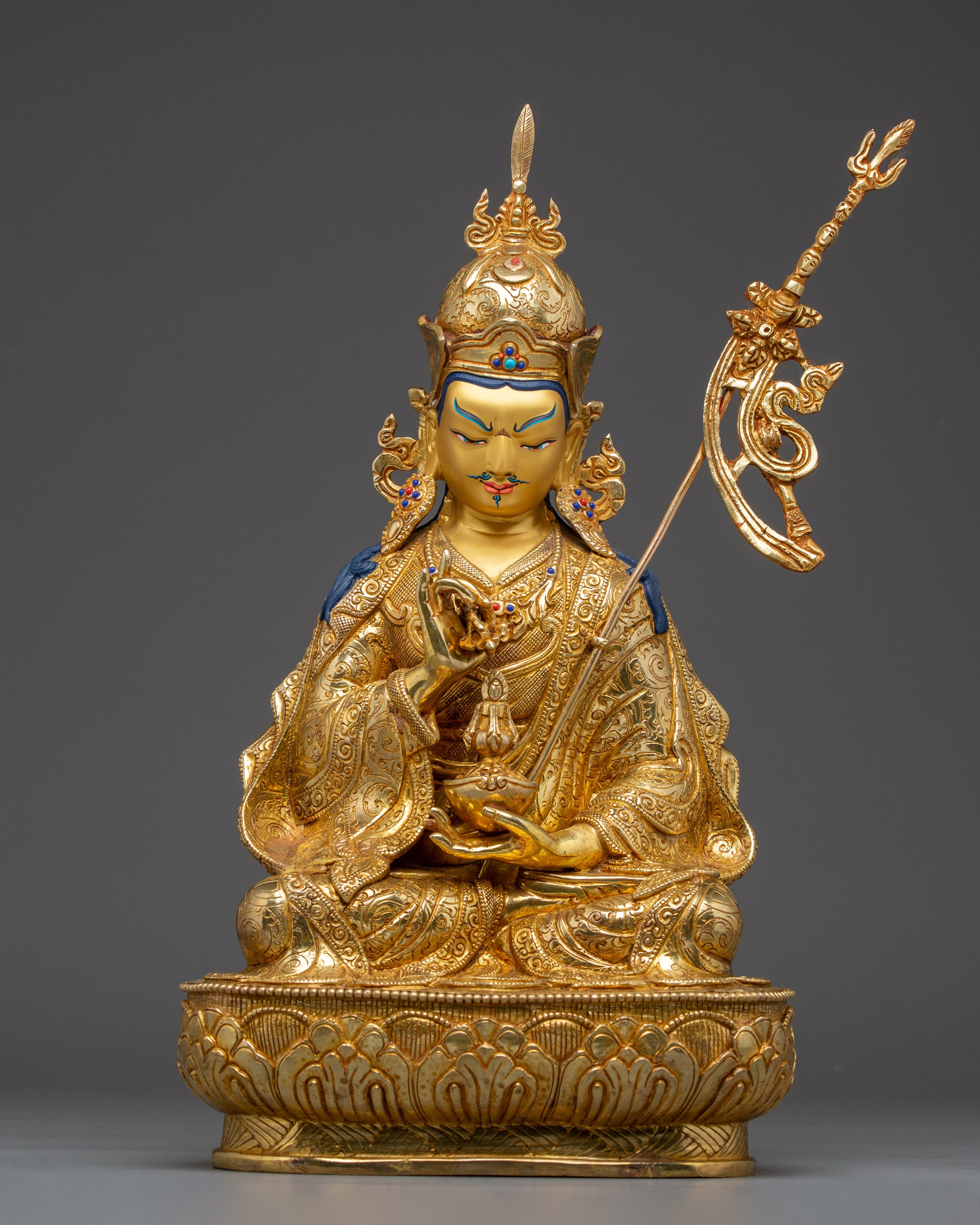 Guru Tsokye dorje Statue: Peaceful Padmasambhava Form 
